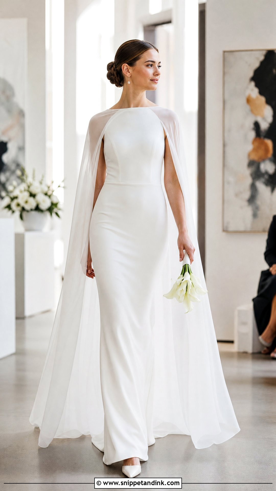 Cape Wedding Dress - Snippet and Ink - 25 Magical Wedding Dress Ideas