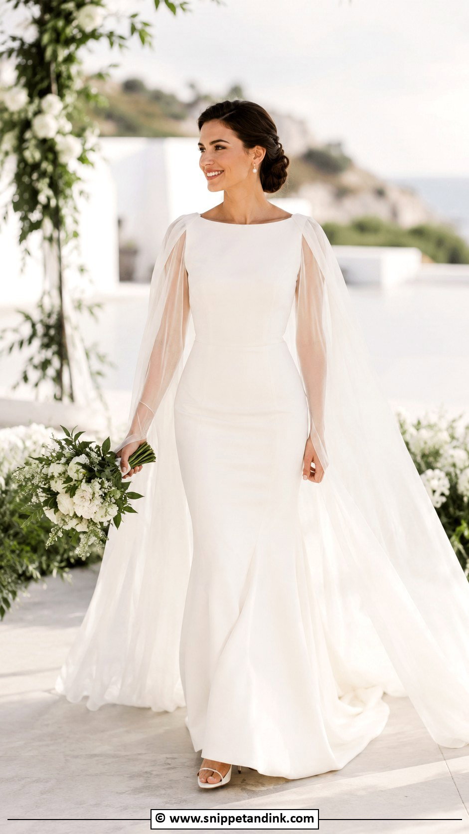 Cape Wedding Dress - Snippet and Ink - 25 Trendy Wedding Dresses