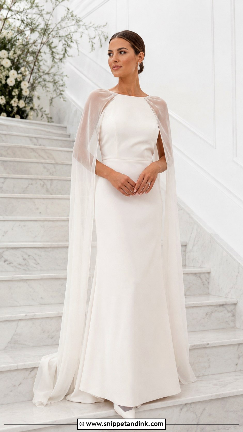 Cape Wedding Dress - Snippet and Ink - 30 Wedding Dresses Aesthetic