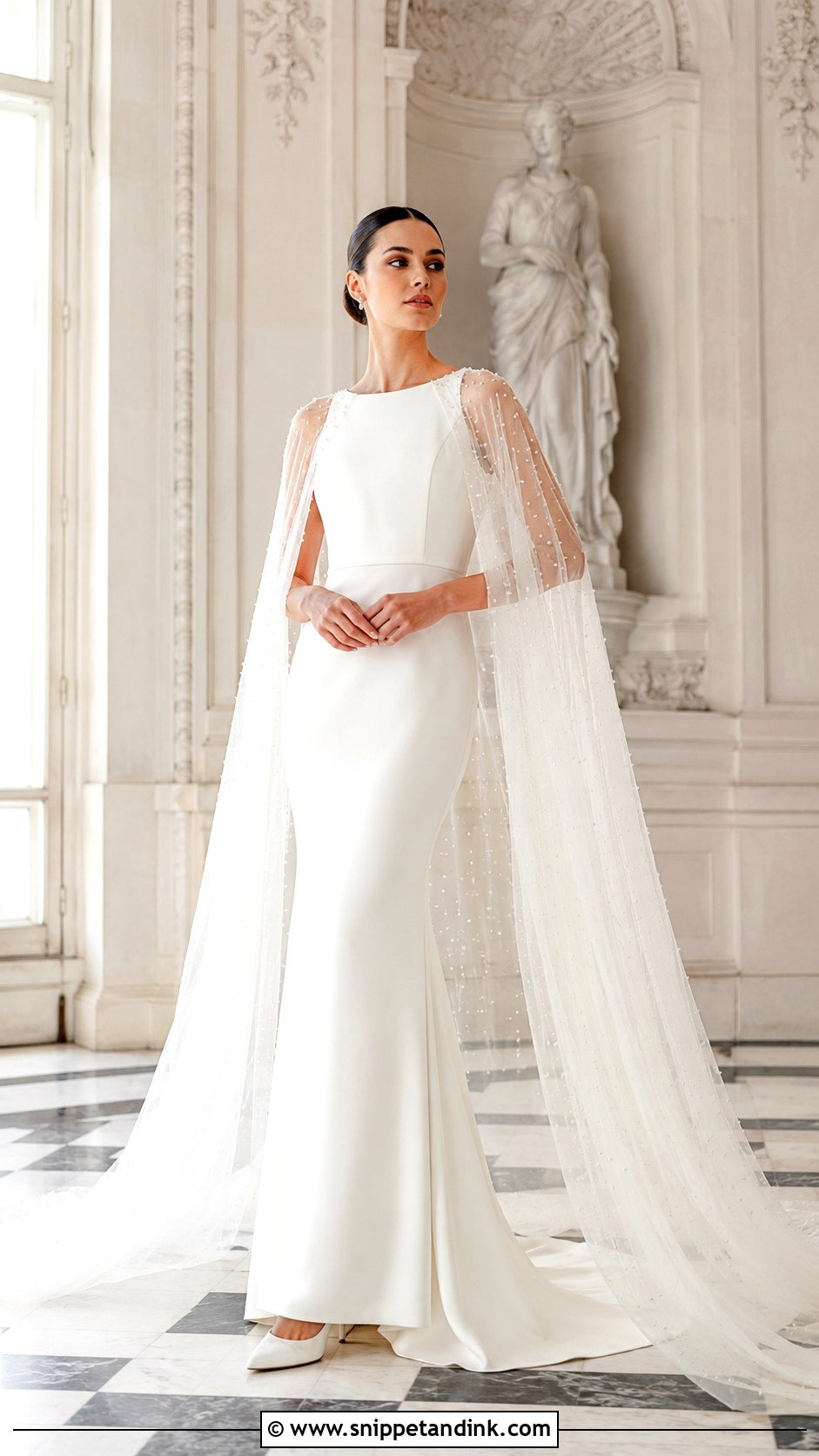Cape Wedding Dress - Snippet and Ink - 25 Modern Wedding Dress Ideas