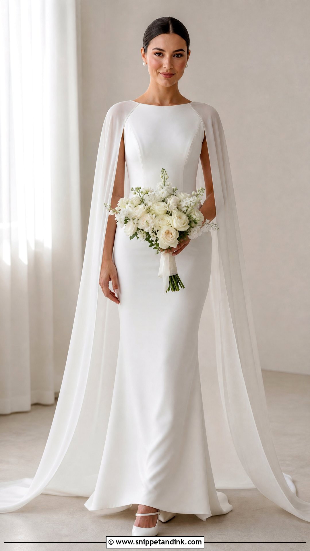 Cape Wedding Dress - Snippet and Ink - 25 Wedding Dress Shapes Ideas