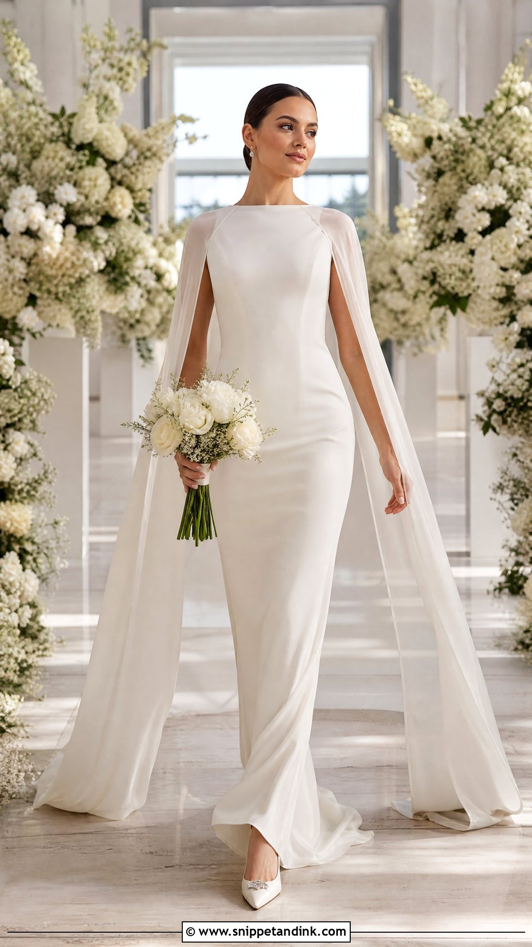 Cape Wedding Dress - Snippet and Ink - 25 Wedding Dresses Inspiration