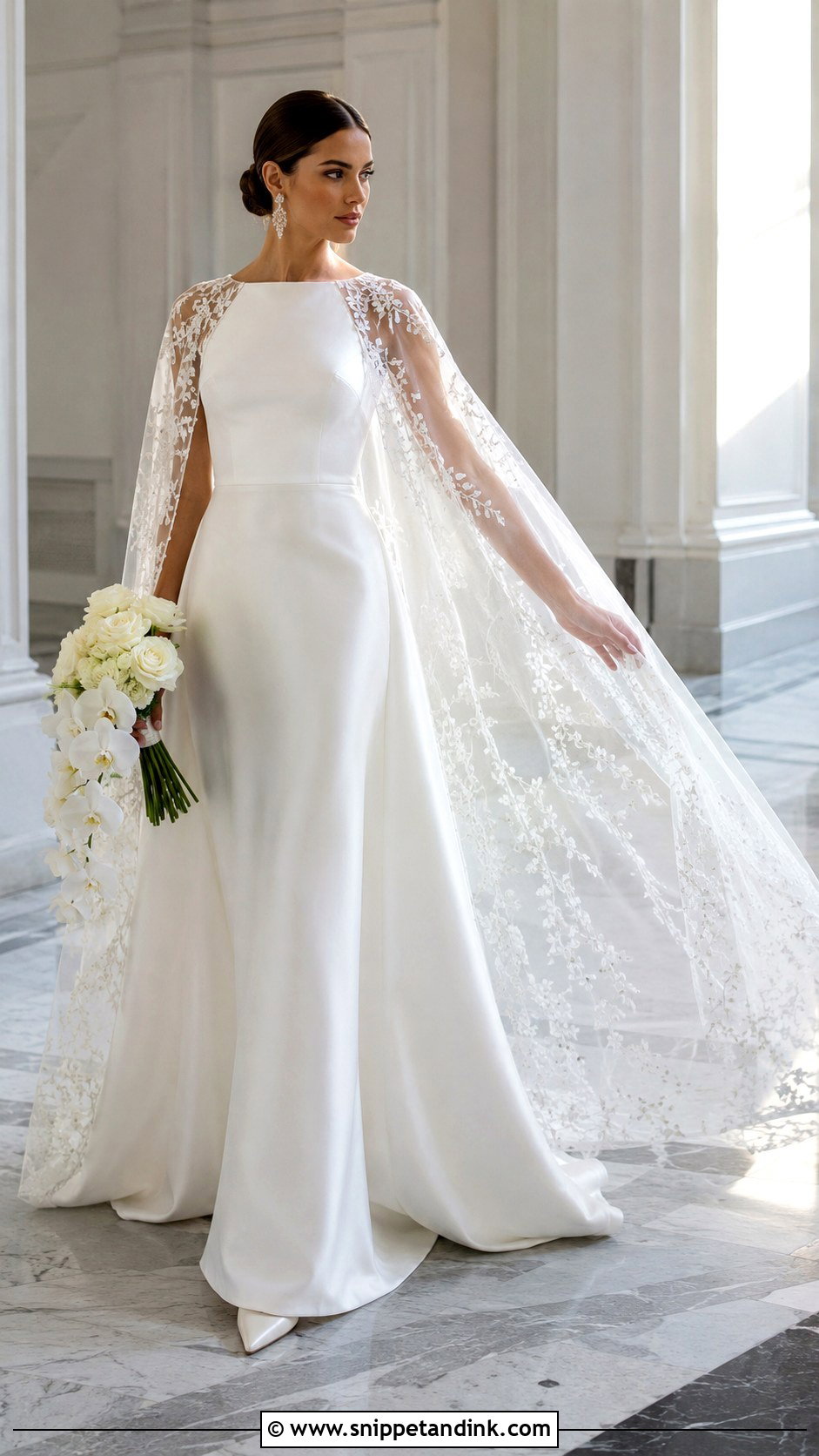 Cape Wedding Dress - Snippet and Ink - 20 Dreamy Wedding Dress Fairy Tales Ideas