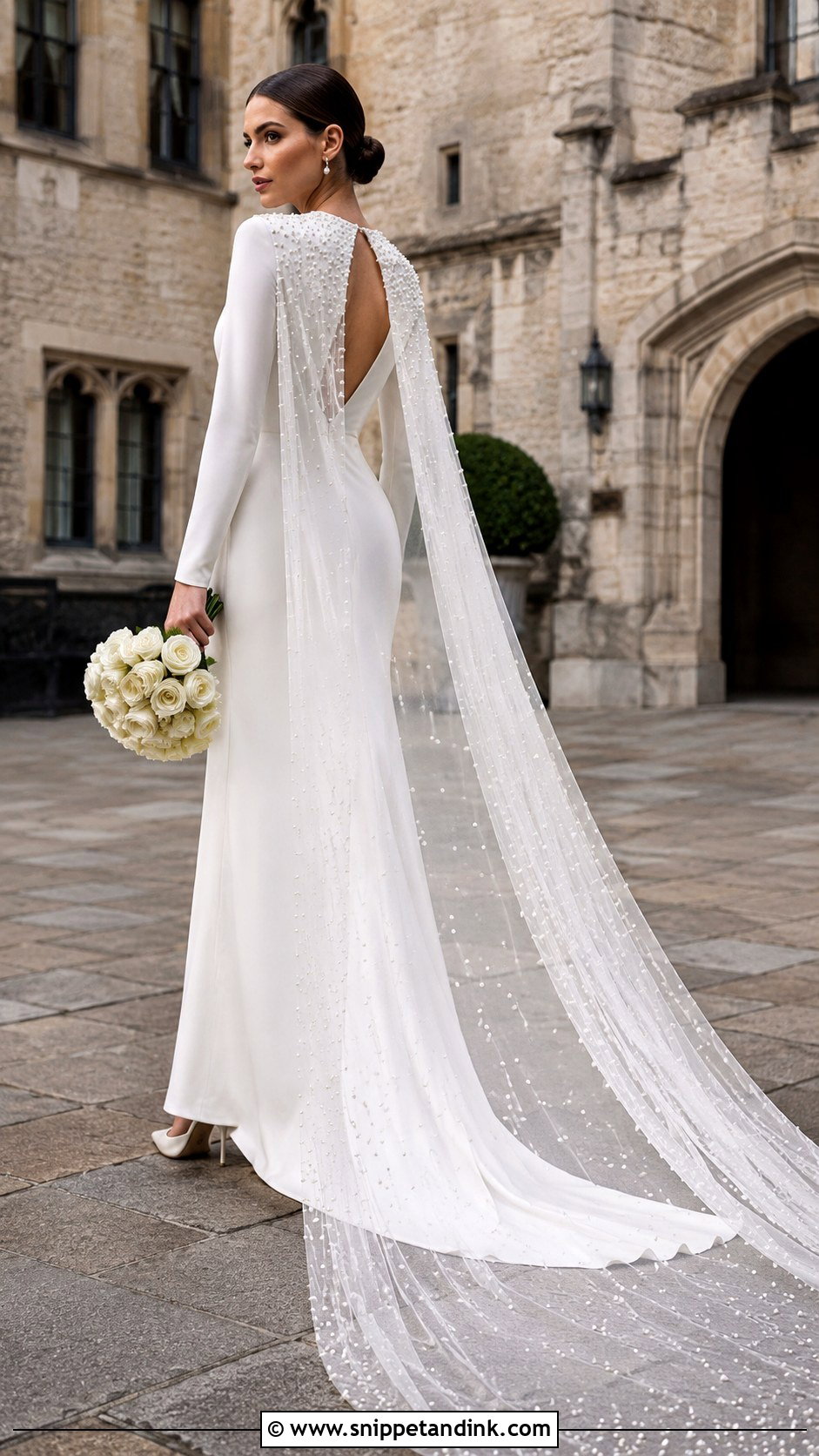 Cape Wedding Dress - Snippet and Ink - 20 Fairytale Wedding Dress Enchanted Ideas