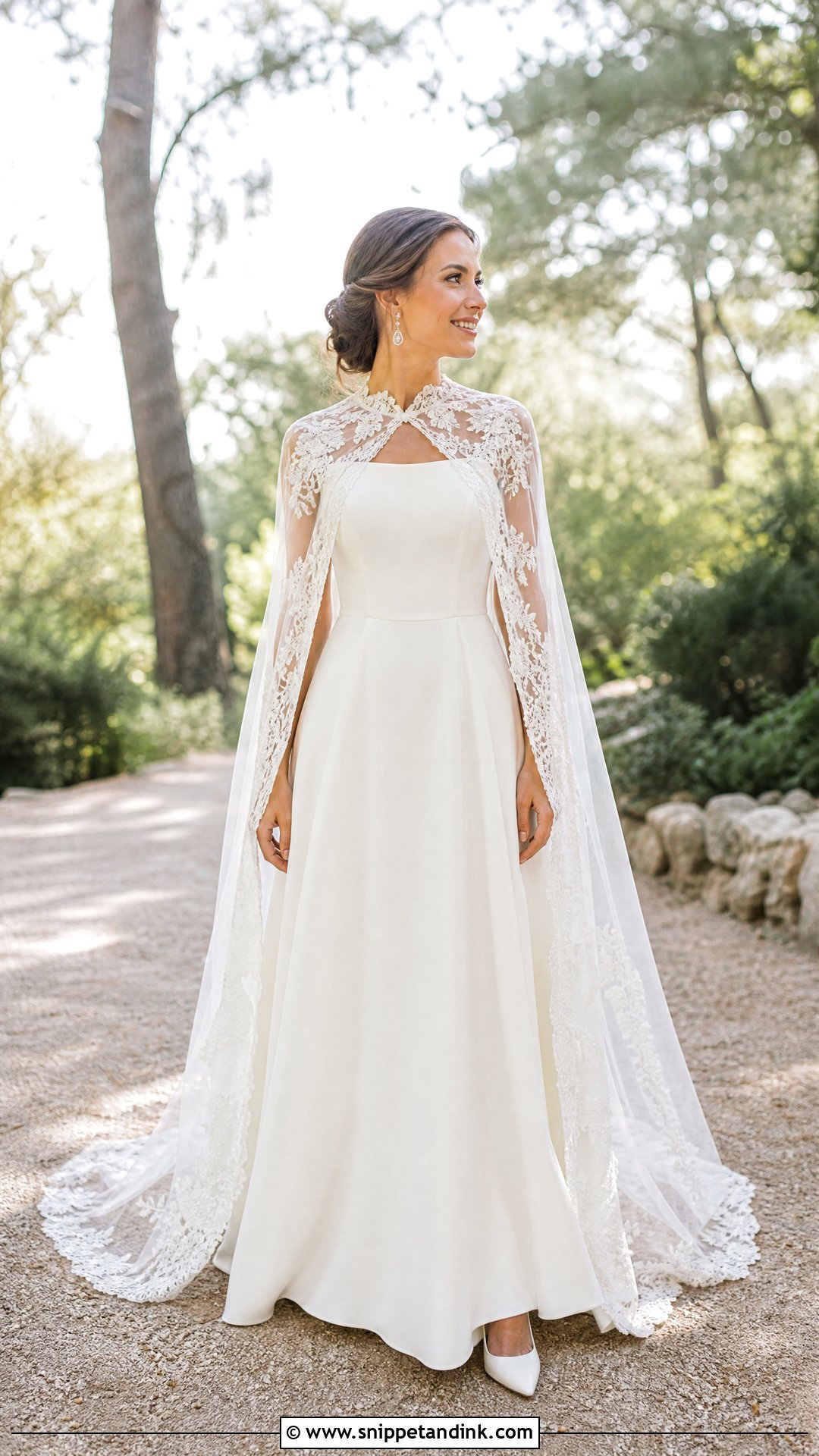 Cape Wedding Dress - Snippet and Ink - 20 Romantic Fairytale Wedding Dresses