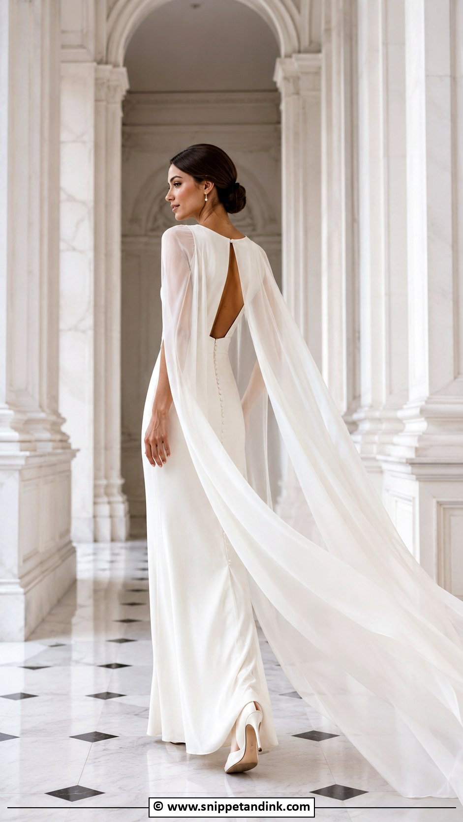 Cape Wedding Dress - Snippet and Ink - 30 Alt Wedding Dress Ideas