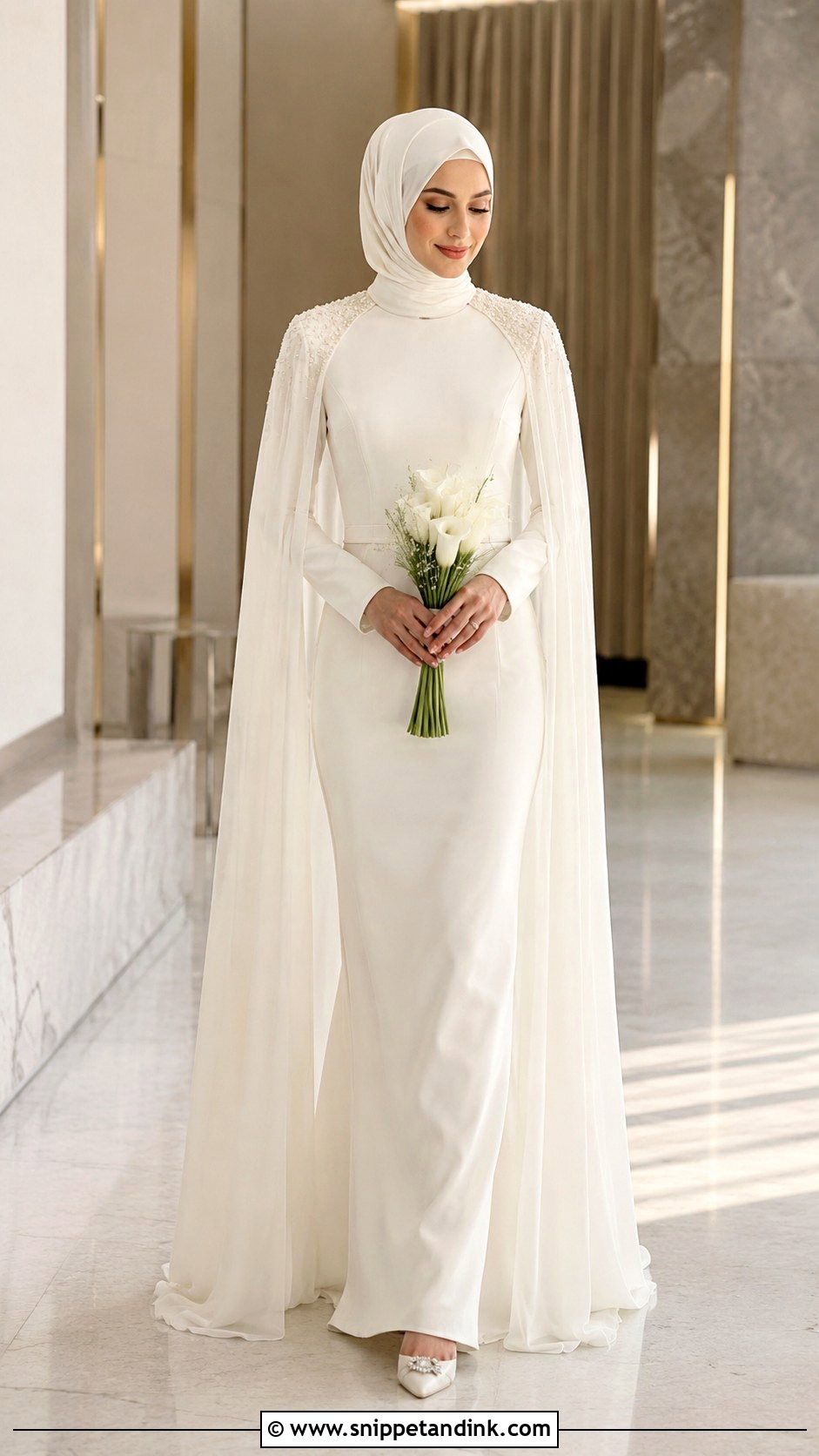 Cape Wedding Dress Hijab - Snippet and Ink - 35 Wedding Dress Hijab Ideas