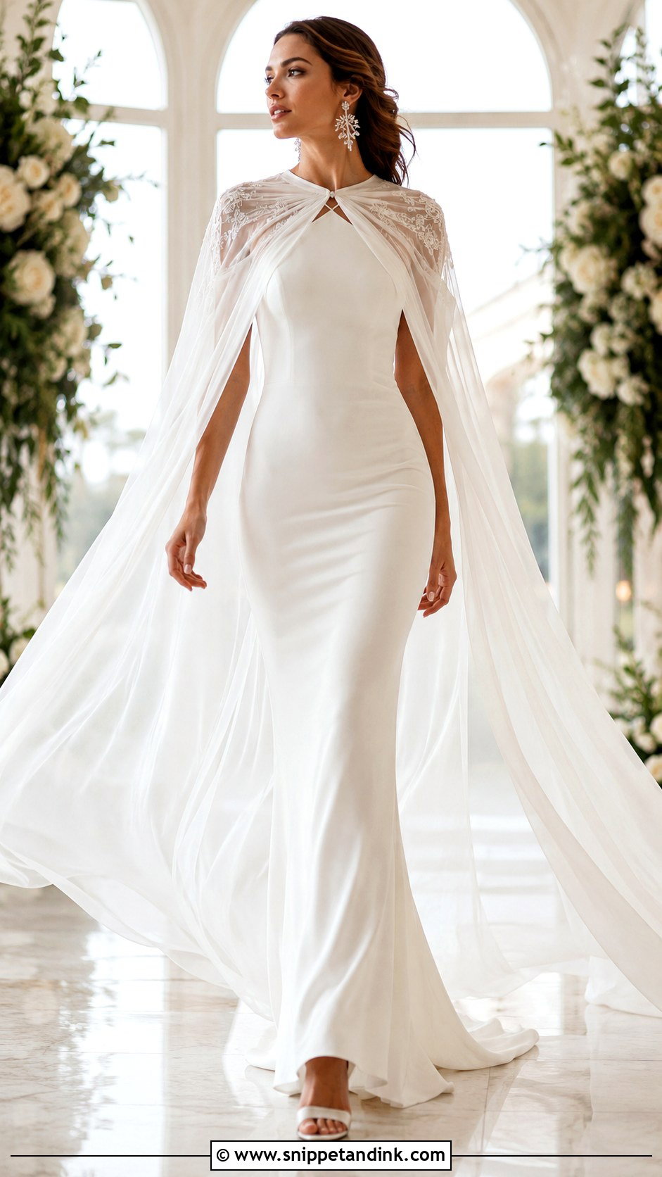 Cape Wedding Dress Jacket - Snippet and Ink - 25 Wedding Dress Jacket Ideas