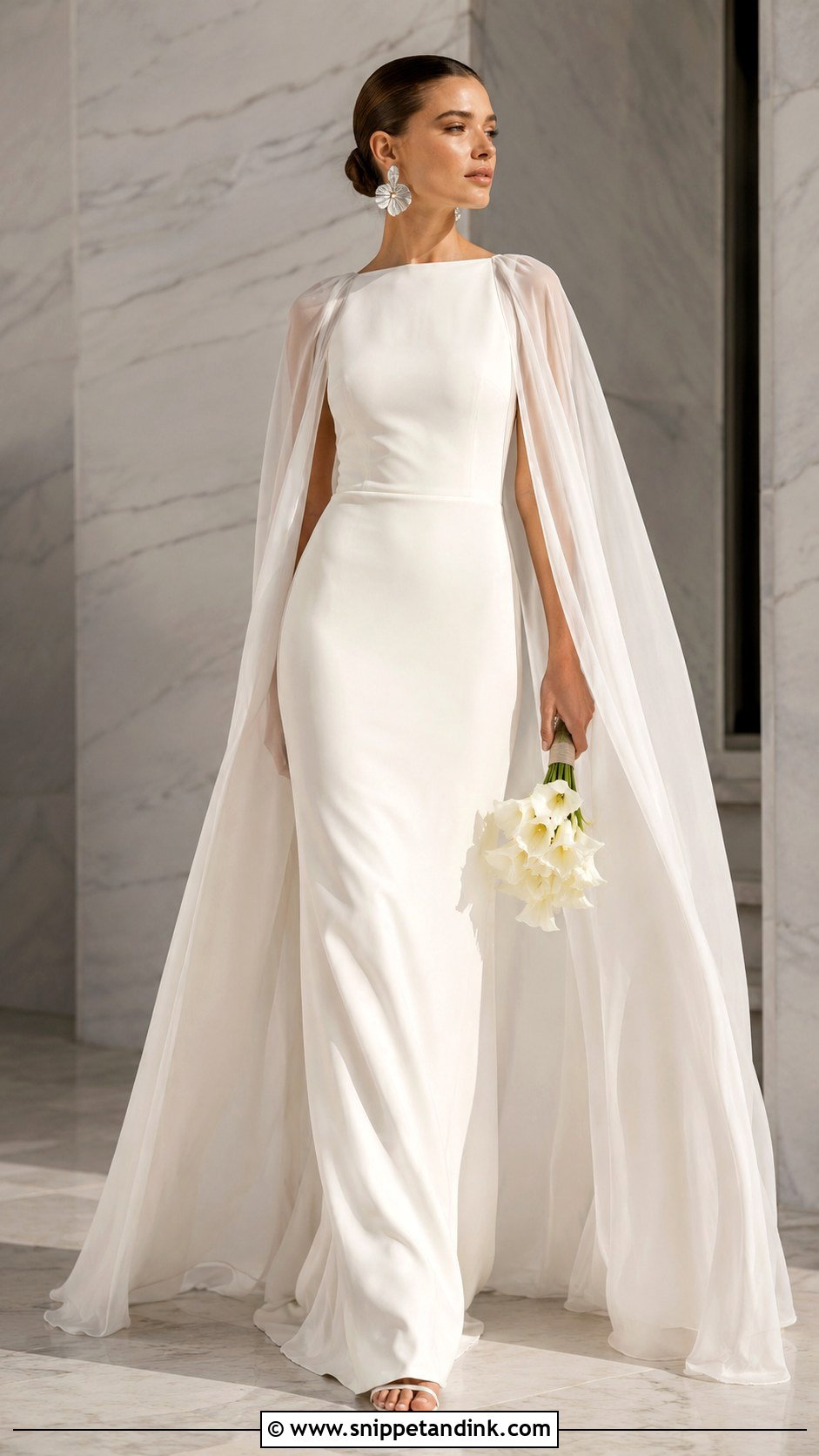 Cape Wedding Dress Outfit - Snippet and Ink - 25 Wedding Outfits for Bride