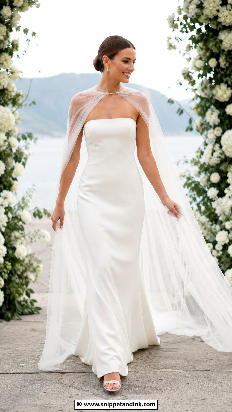 Cape Wedding Dress - Snippet and Ink - 25 Bride 2025 Ideas