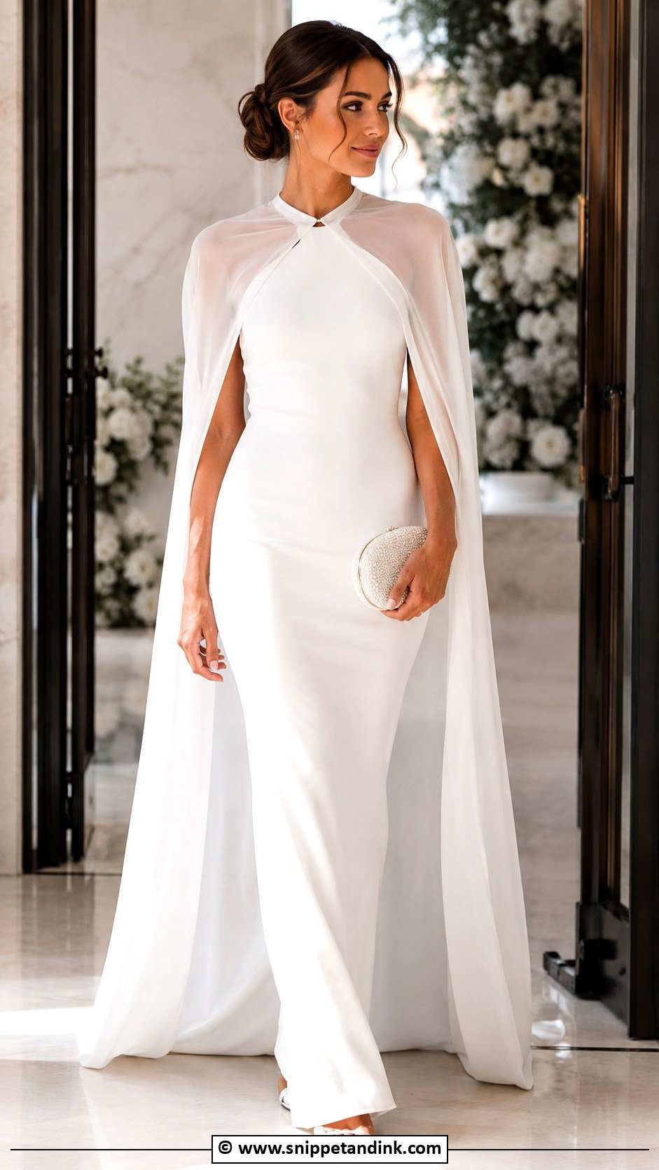 Cape Wedding Frock - Snippet and Ink - 30 Wedding Frock Designs