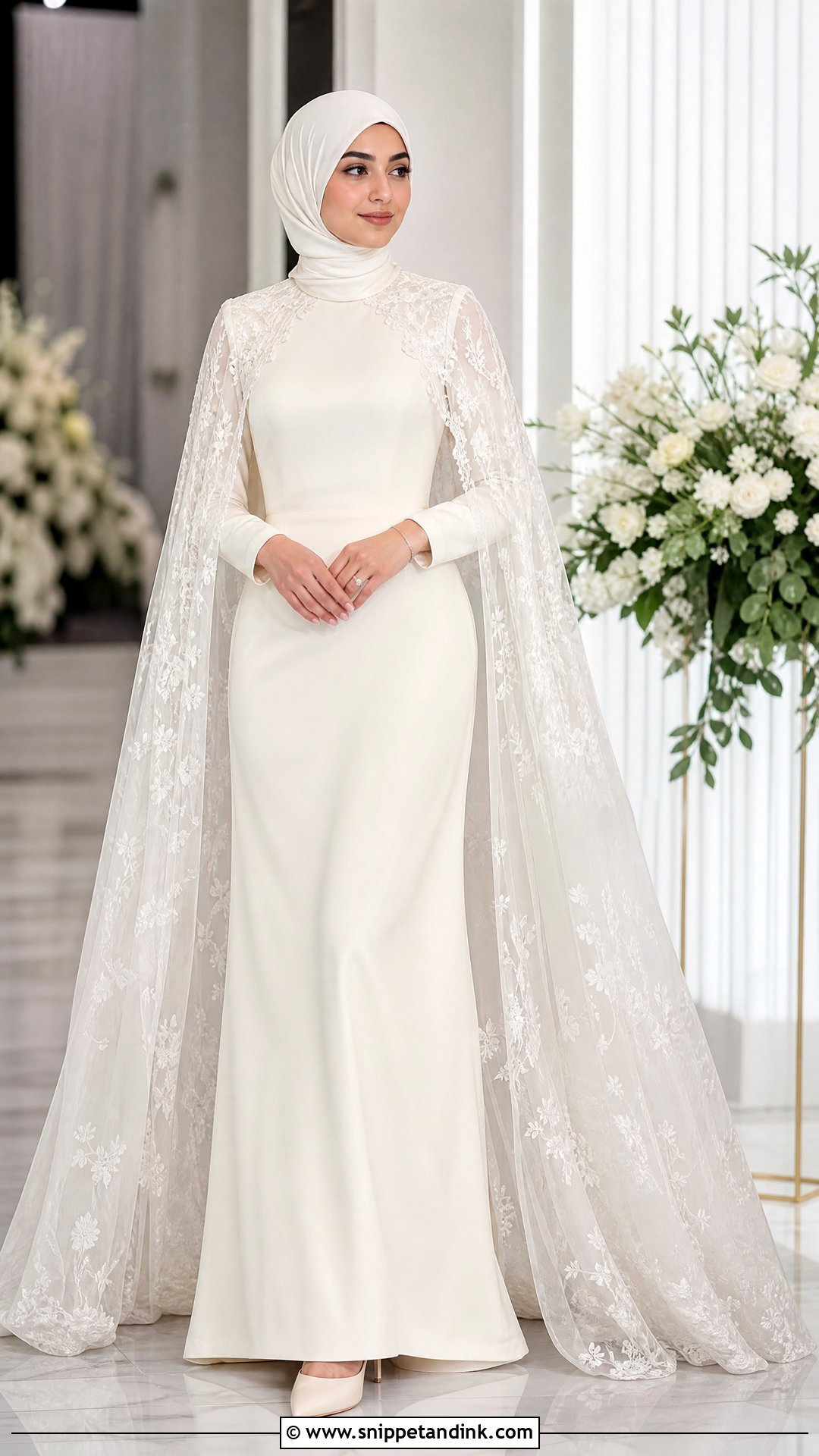 Cape Wedding Gown Hijab - Snippet and Ink - 25 Wedding Gown Hijab Ideas