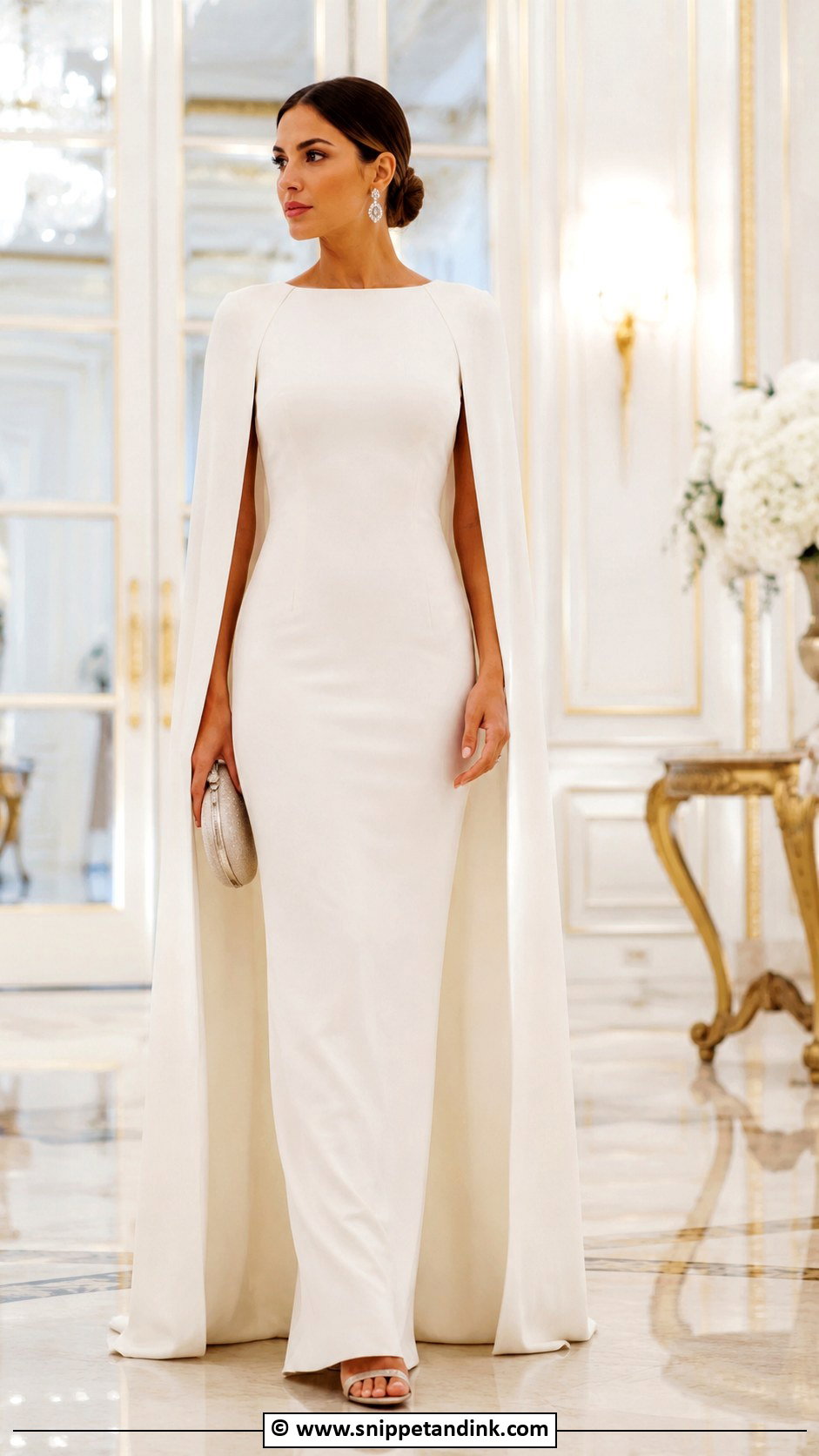 Cape Western Gown With Evening Bag - Snippet and Ink - 25 Western Gown Designs