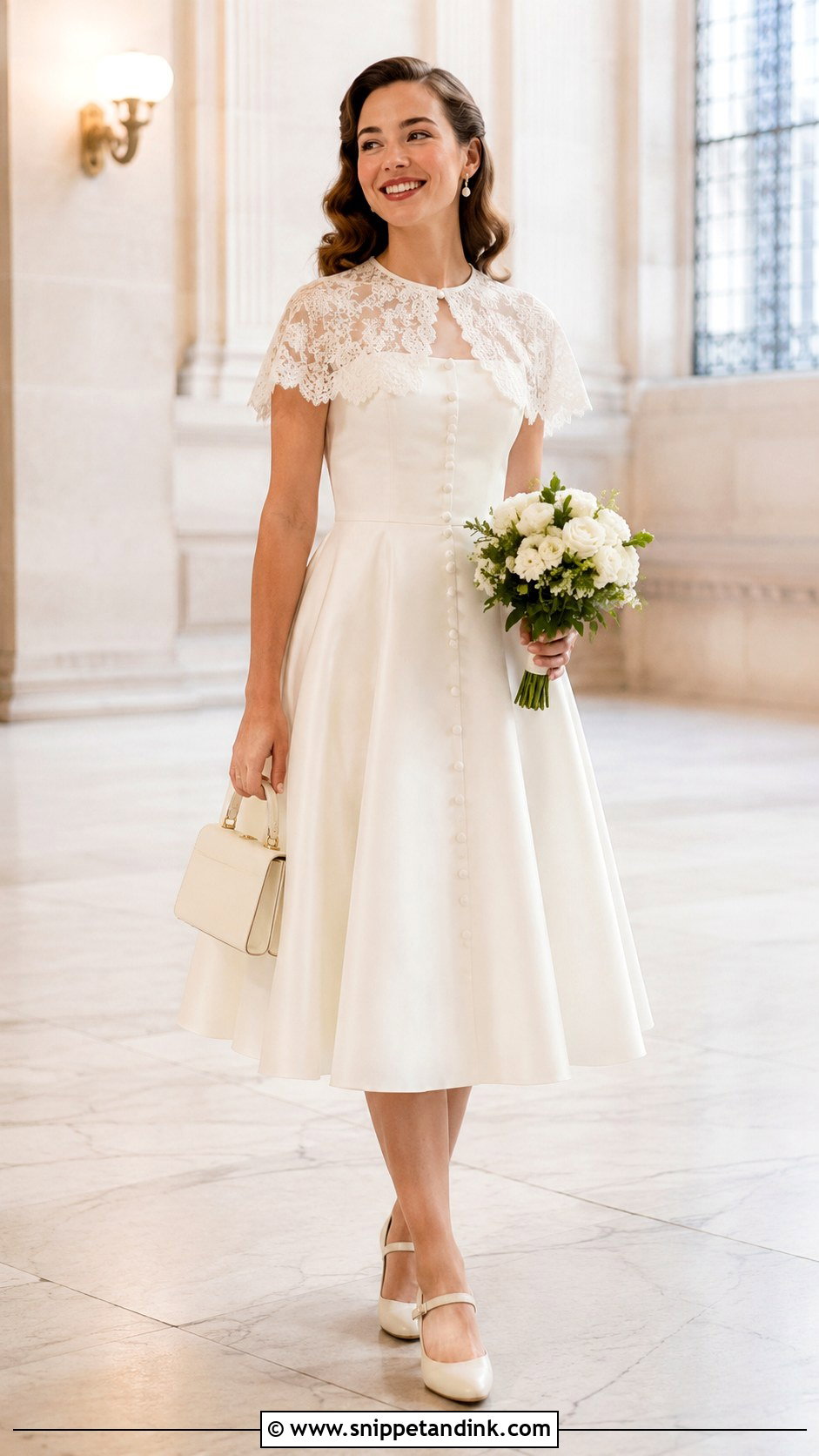 Capelet Bridal Cloak With Vintage Wedding Dress - Snippet and Ink - 20 Bridal Cloak Ideas