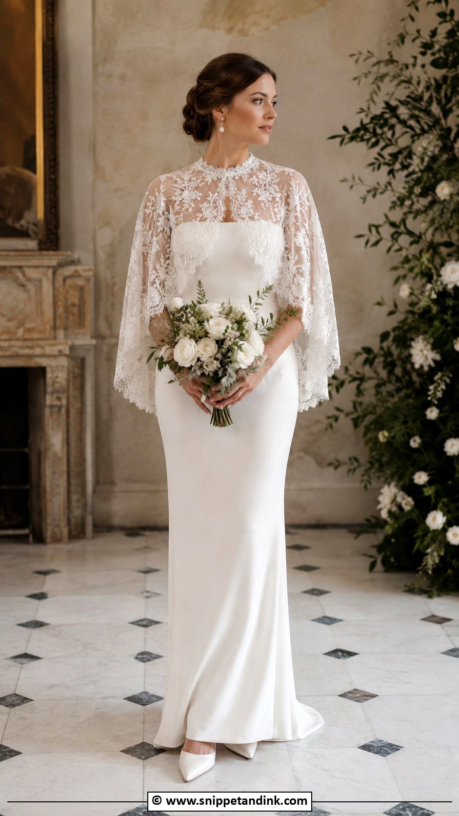 Capelet Wedding Dress - Snippet and Ink - 30 70s Wedding Dress Ideas