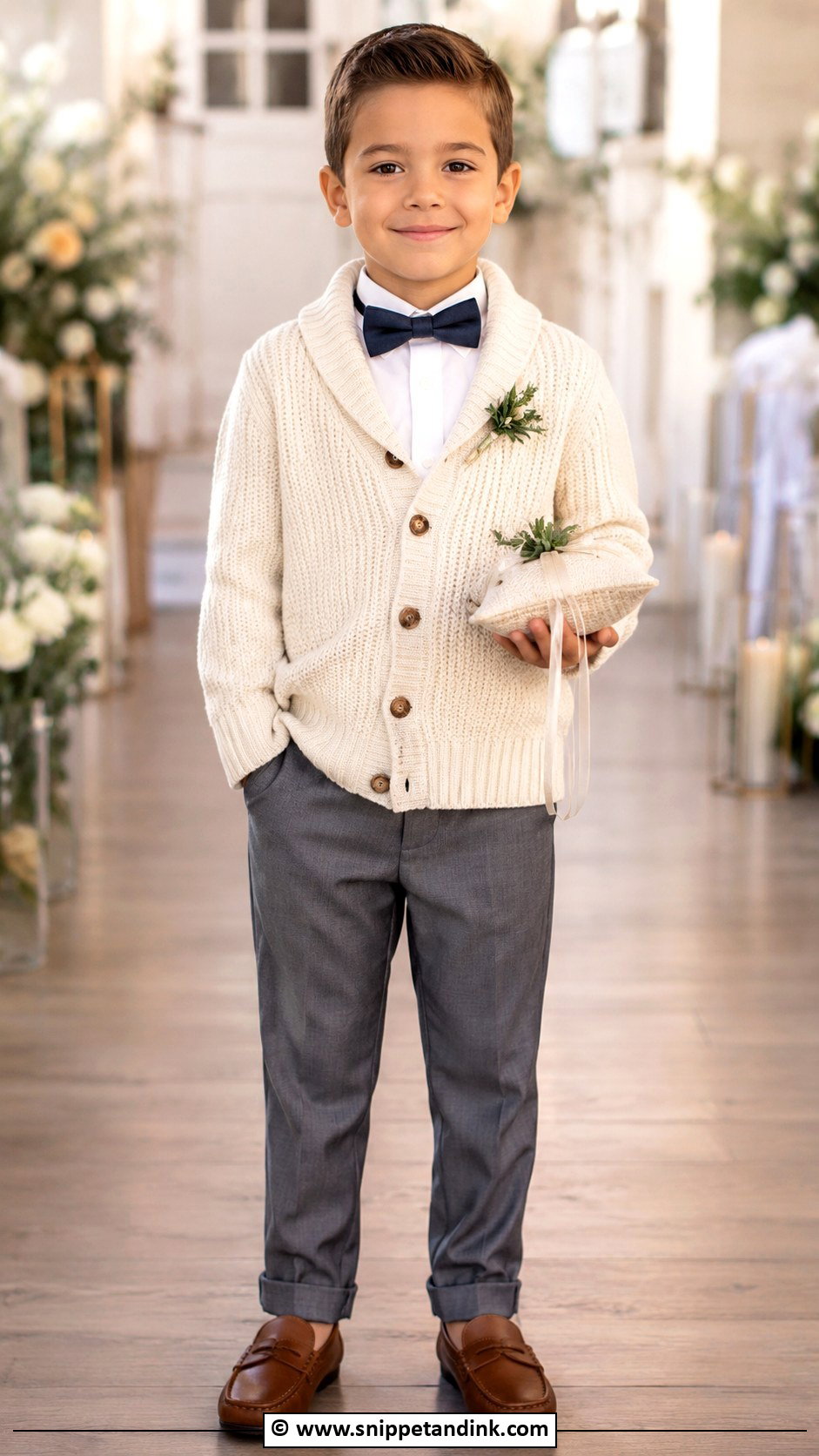 Cardigan Ring Bearer Outfit - Snippet and Ink - 35 Ring Bearer Outfit Ideas