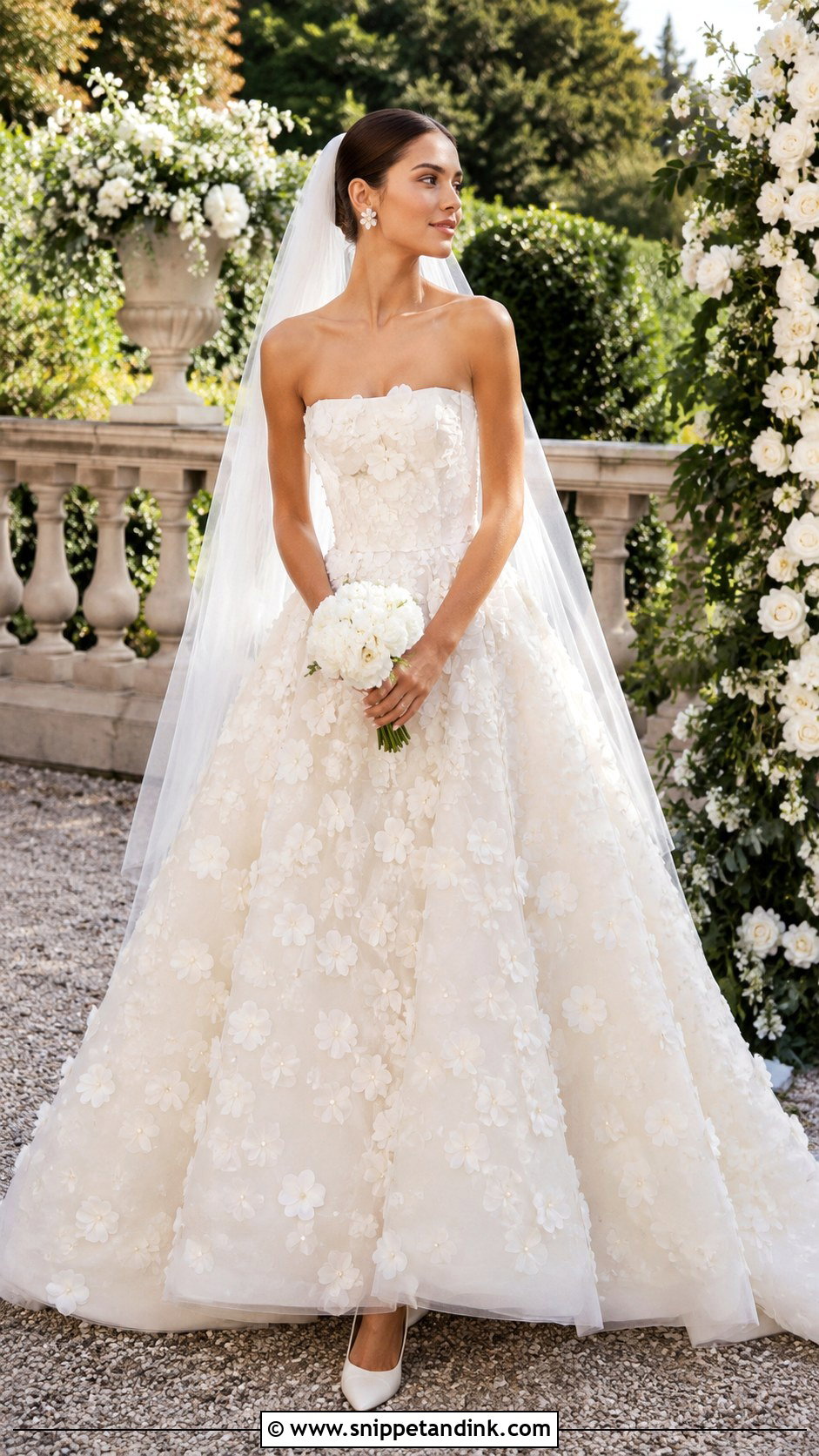 Carolina Herrera Floral Applique Ball Gown - Snippet and Ink - 20 Carolina Herrera Wedding Dress Ideas