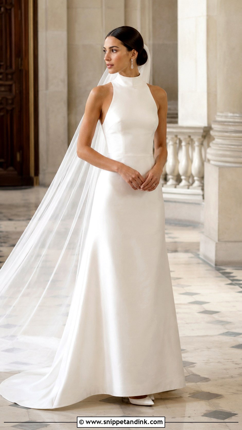Carolina Herrera High Neck Wedding Gown - Snippet and Ink - 20 Carolina Herrera Wedding Dress Ideas
