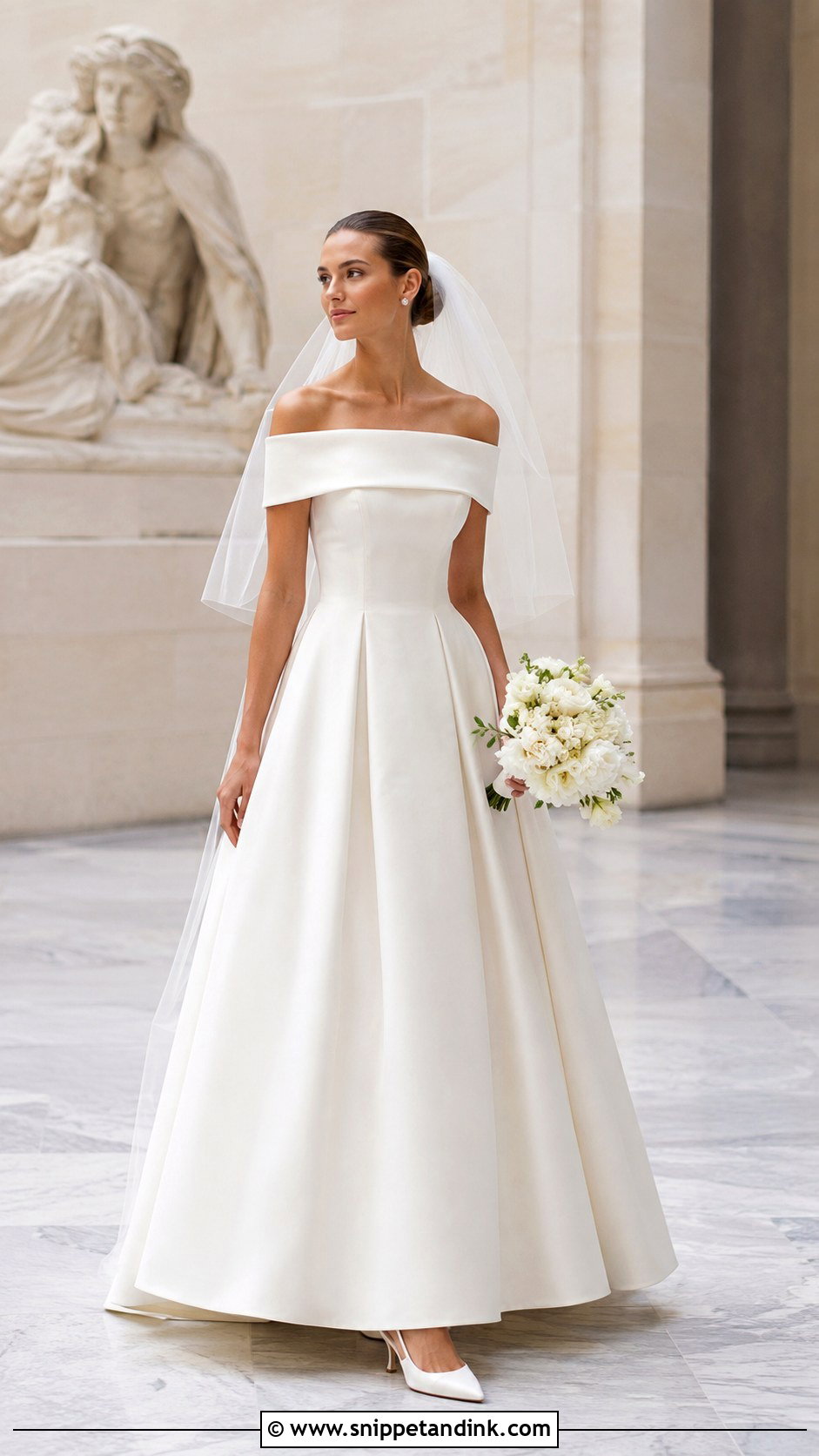 Carolina Herrera Off Shoulder Wedding Dress - Snippet and Ink - 20 Carolina Herrera Wedding Dress Ideas