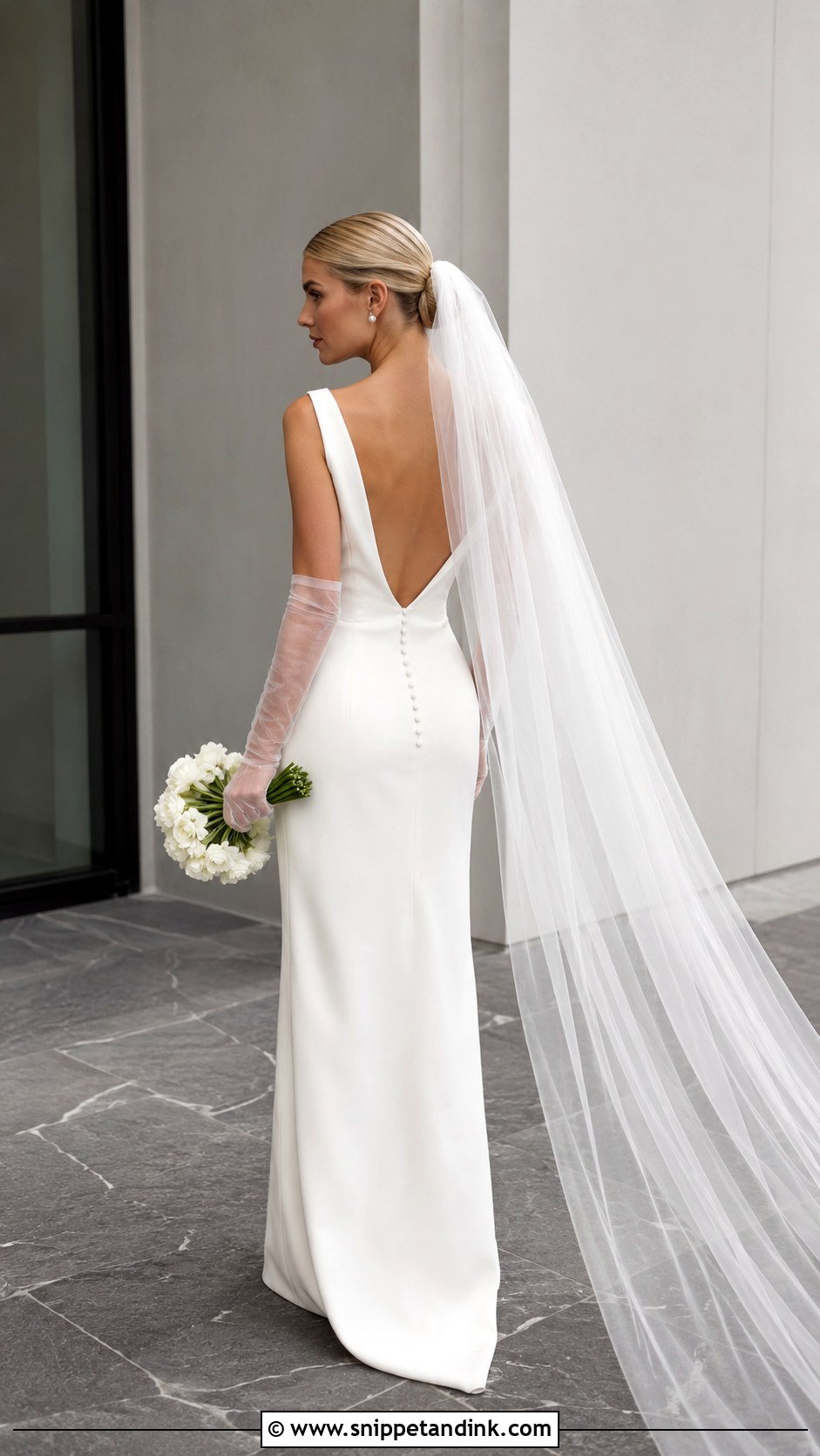 Carolyn Bessette Bateau Neck Wedding Dress - Snippet and Ink - 20 Caroline Bassett Wedding Dress Ideas