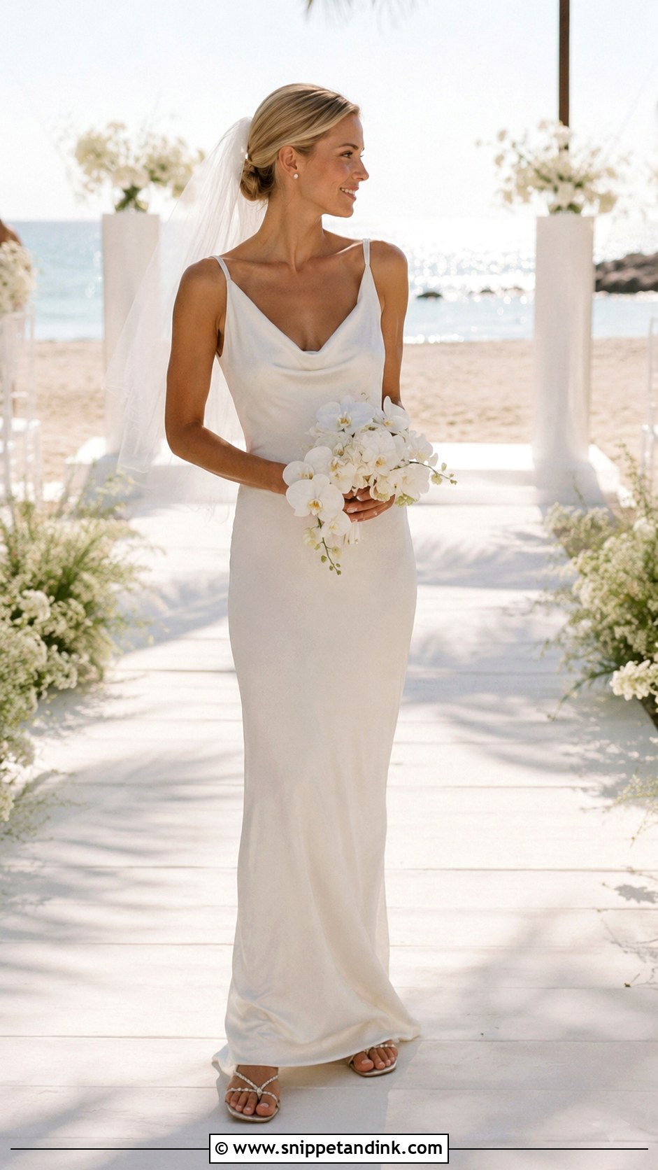 Carolyn Bessette Beach Wedding Dress - Snippet and Ink - 20 Carolyn Bessette Wedding Dress Ideas