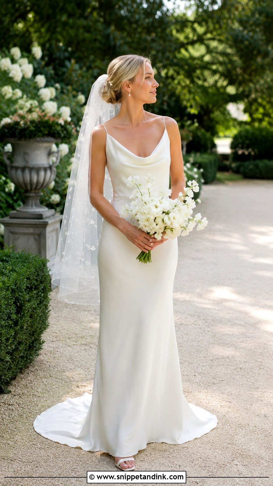 Carolyn Bessette Garden Wedding Dress - Snippet and Ink - 20 Carolyn Bessette Wedding Dress Ideas
