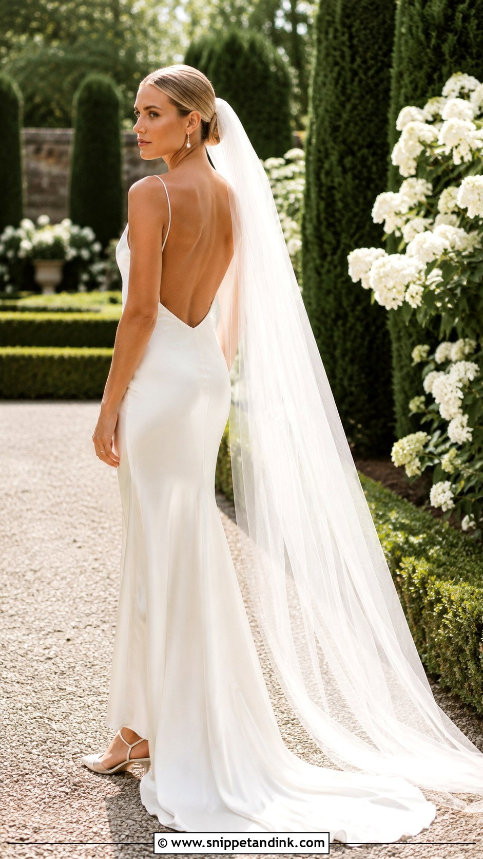 Carolyn Bessette Low Back Wedding Dress - Snippet and Ink - 20 Caroline Bassett Wedding Dress Ideas