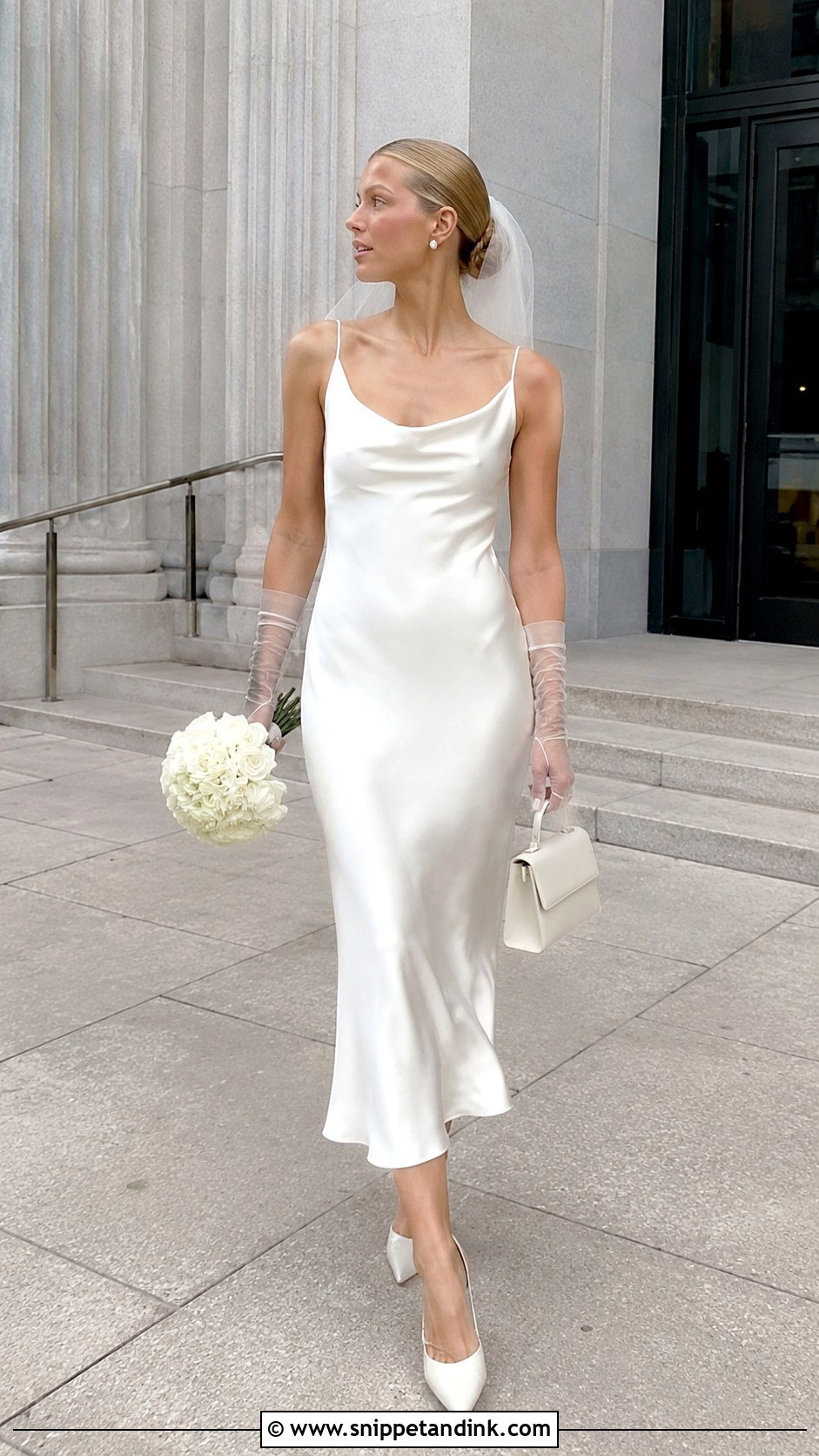 Carolyn Bessette Midi Wedding Dress - Snippet and Ink - 20 Carolyn Bessette Wedding Dress Ideas