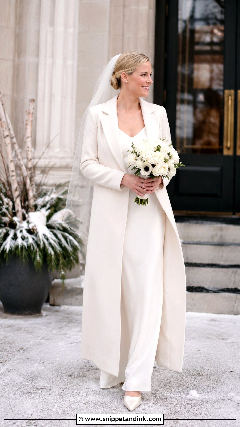 Carolyn Bessette Winter Wedding Dress - Snippet and Ink - 20 Carolyn Bessette Wedding Dress Ideas