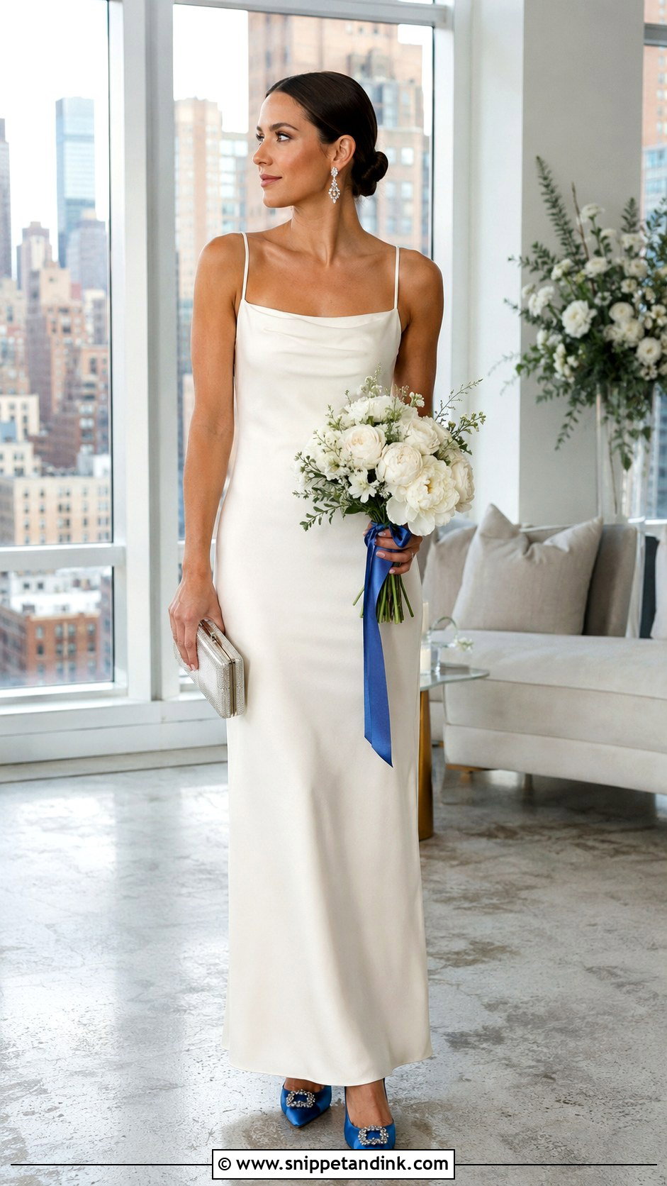 Carrie Bradshaw Blue Wedding Shoes Outfit - Snippet and Ink - 20 Carrie Bradshaw Wedding Ideas
