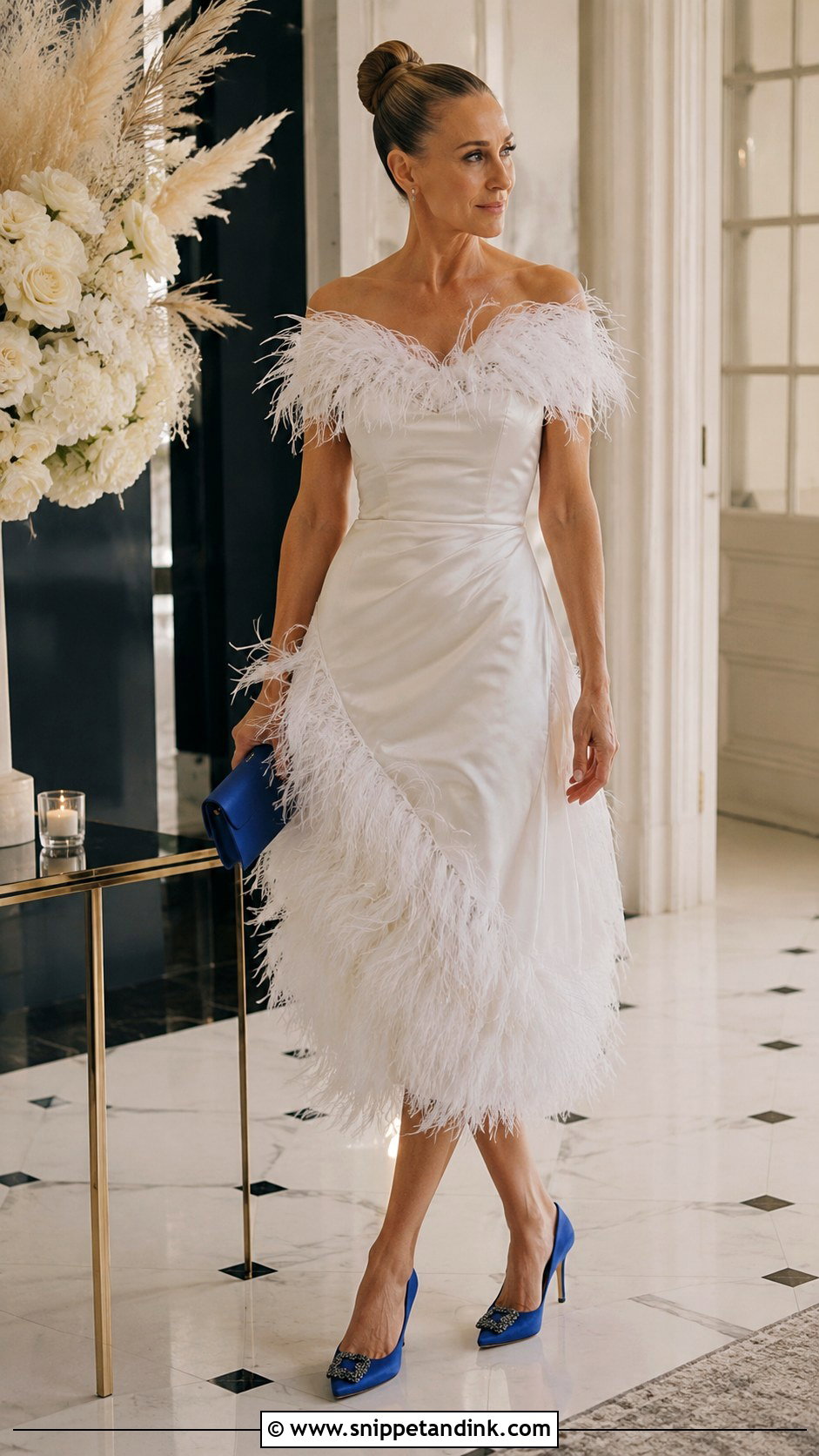 Carrie Bradshaw Feather Wedding Dress - Snippet and Ink - 25 Carrie Bradshaw Wedding Dress Ideas