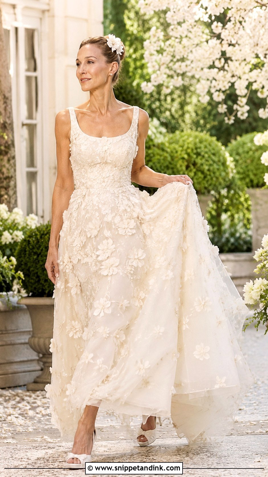 Carrie Bradshaw Floral Wedding Dress - Snippet and Ink - 25 Carrie Bradshaw Wedding Dress Ideas