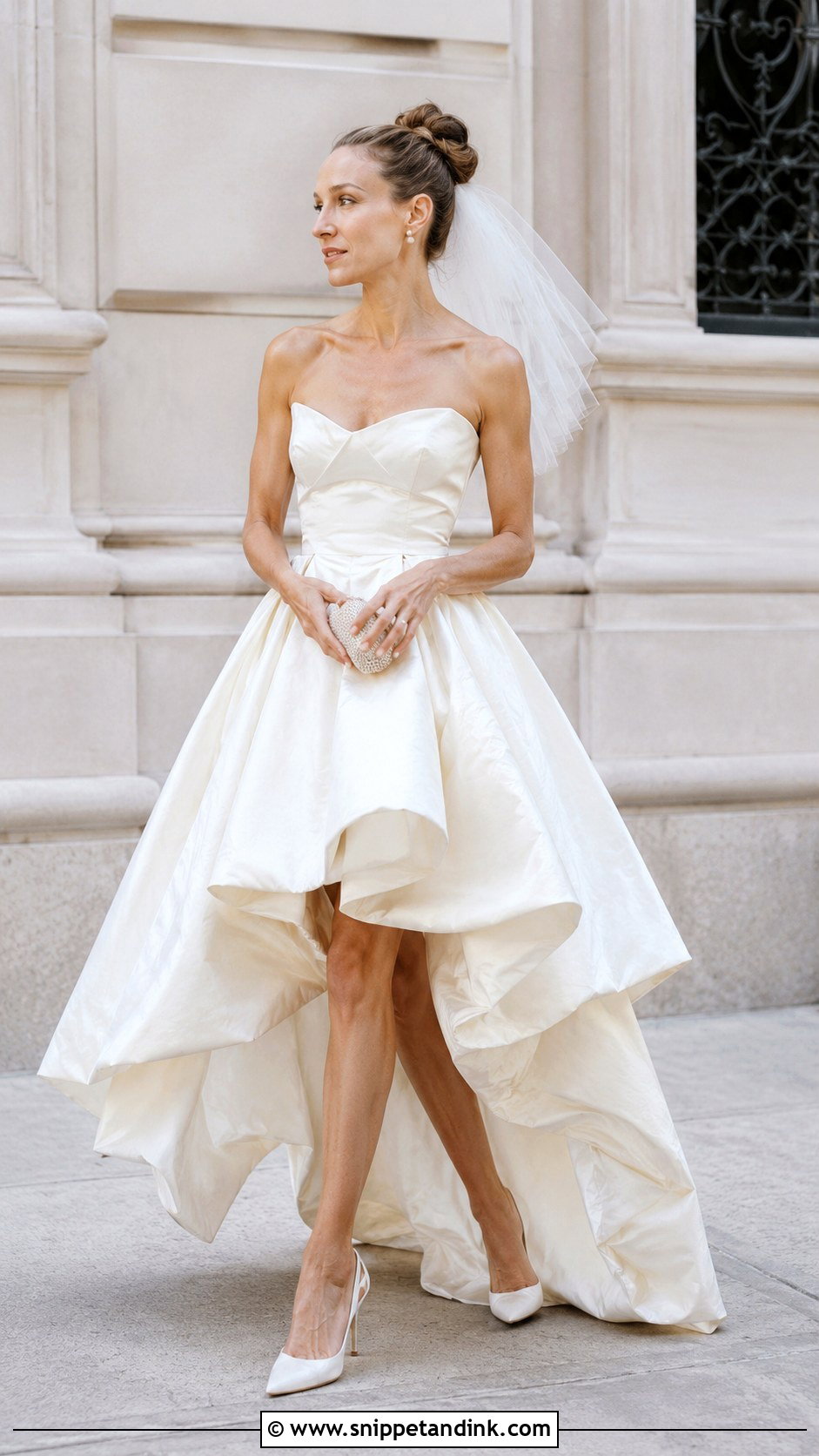Carrie Bradshaw High Low Wedding Dress - Snippet and Ink - 25 Carrie Bradshaw Wedding Dress Ideas