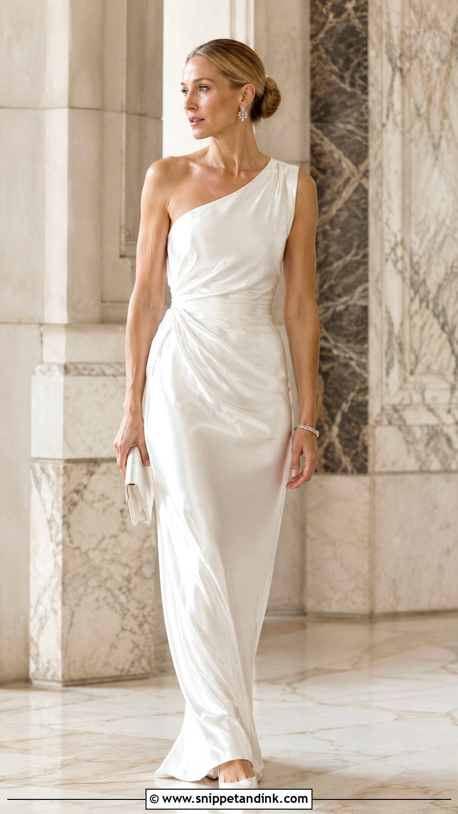 Carrie Bradshaw One Shoulder Wedding Dress - Snippet and Ink - 25 Carrie Bradshaw Wedding Dress Ideas
