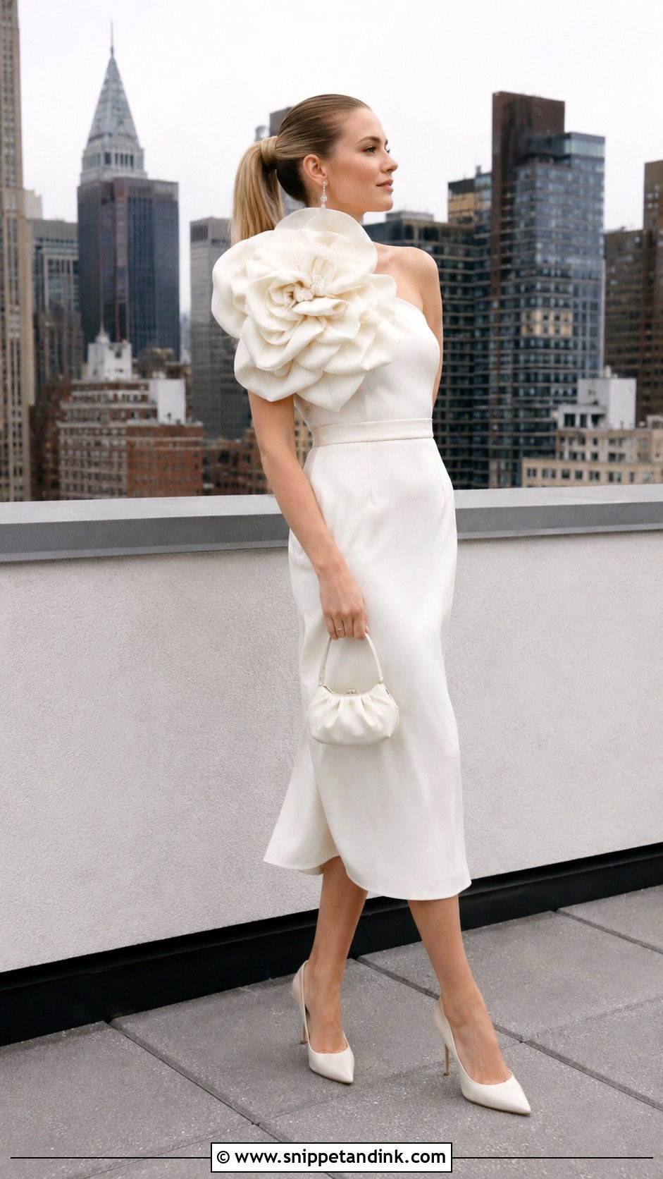 Carrie Bradshaw Oversized Flower Wedding Outfit - Snippet and Ink - 20 Carrie Bradshaw Wedding Ideas