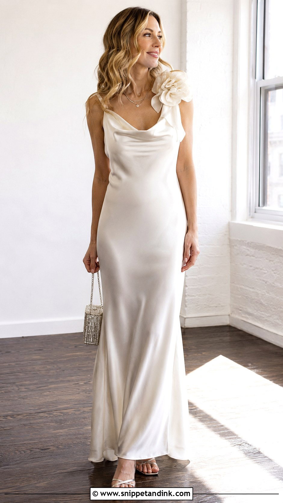 Carrie Bradshaw Satin Slip Wedding Dress - Snippet and Ink - 20 Carrie Bradshaw Wedding Ideas