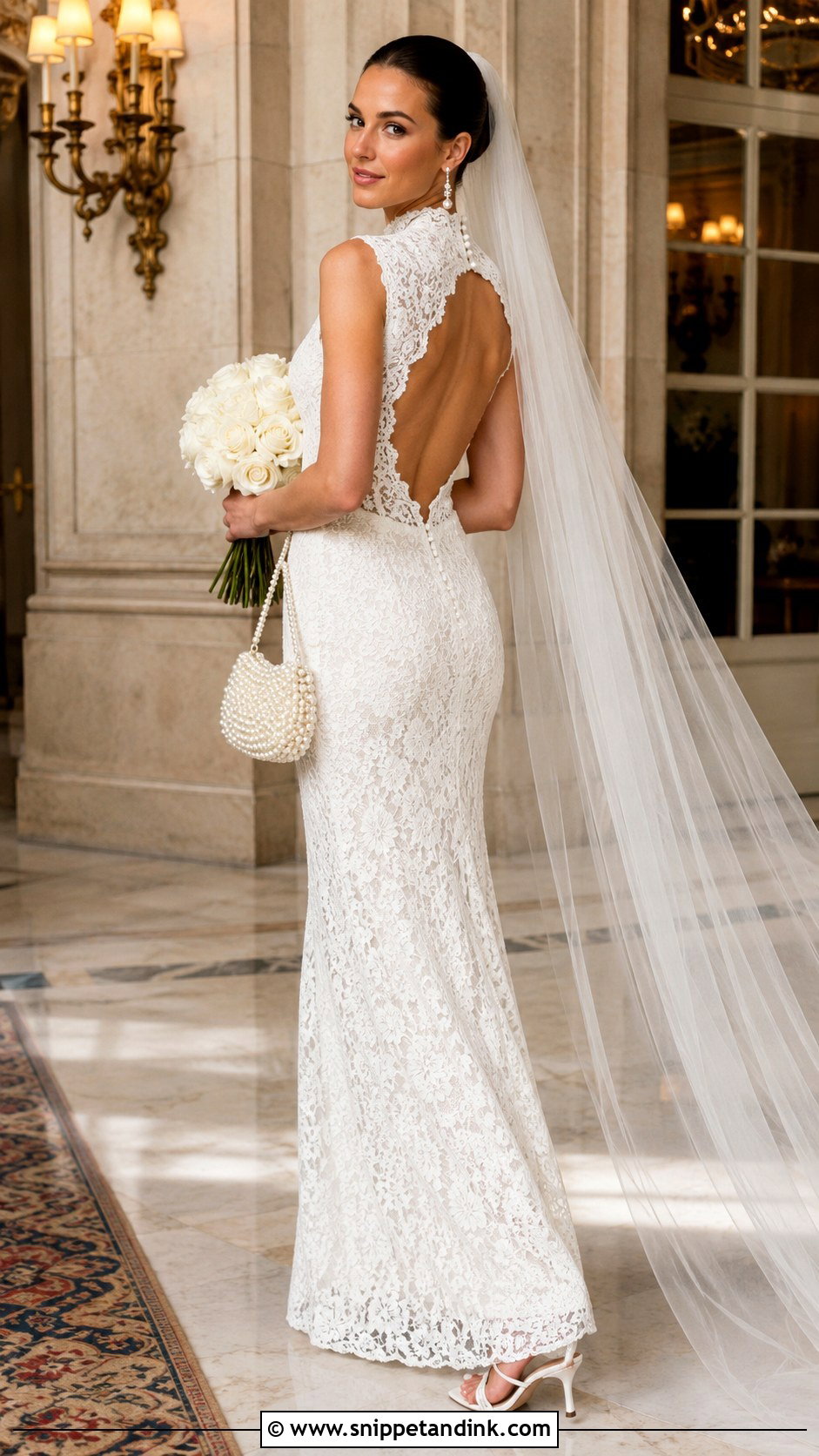 Carrie Lace Column Wedding Dress - Snippet and Ink - 20 Carrie Wedding Dress Ideas