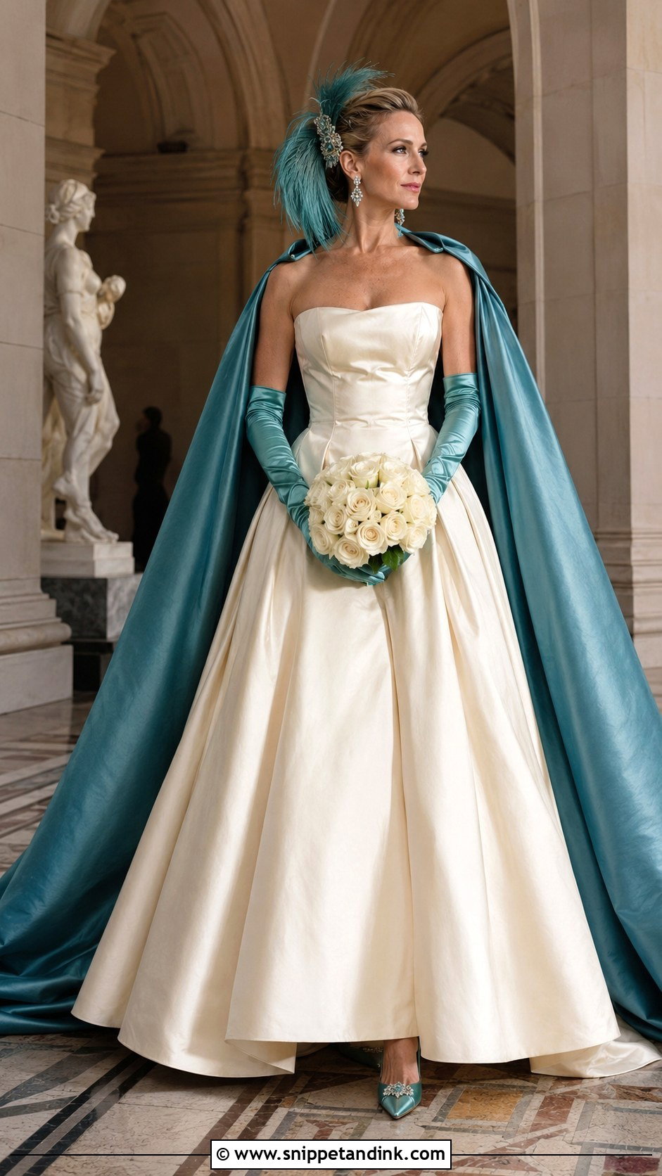 Carrie Wedding Dress With Blue Cape - Snippet and Ink - 20 Carrie Wedding Dress Ideas