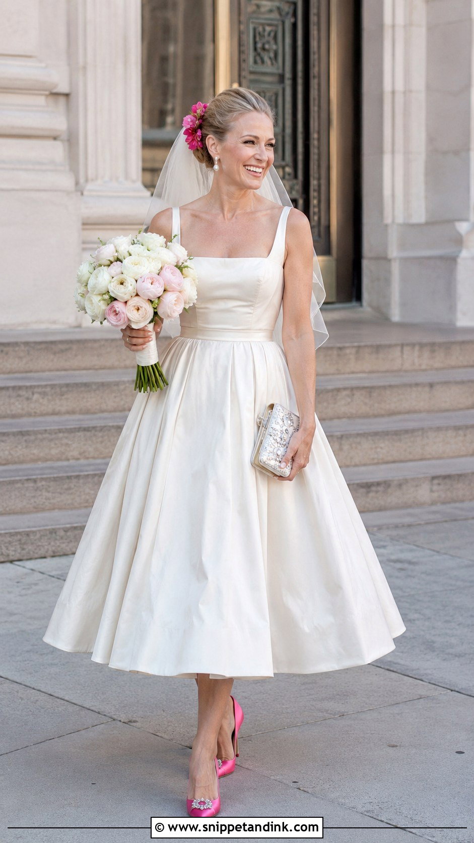 Carrie Wedding Dress With Pink Shoes - Snippet and Ink - 20 Carrie Wedding Dress Ideas