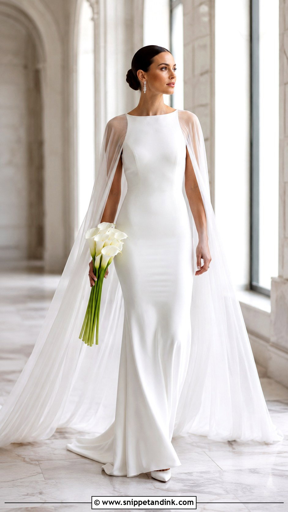 Casablanca Bridal Gown With Cathedral Cape - Snippet and Ink - 20 Casablanca Bridal Ideas