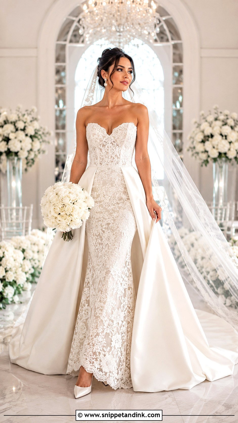 Casablanca Bridal Gown With Detachable Overskirt - Snippet and Ink - 20 Casablanca Bridal Ideas