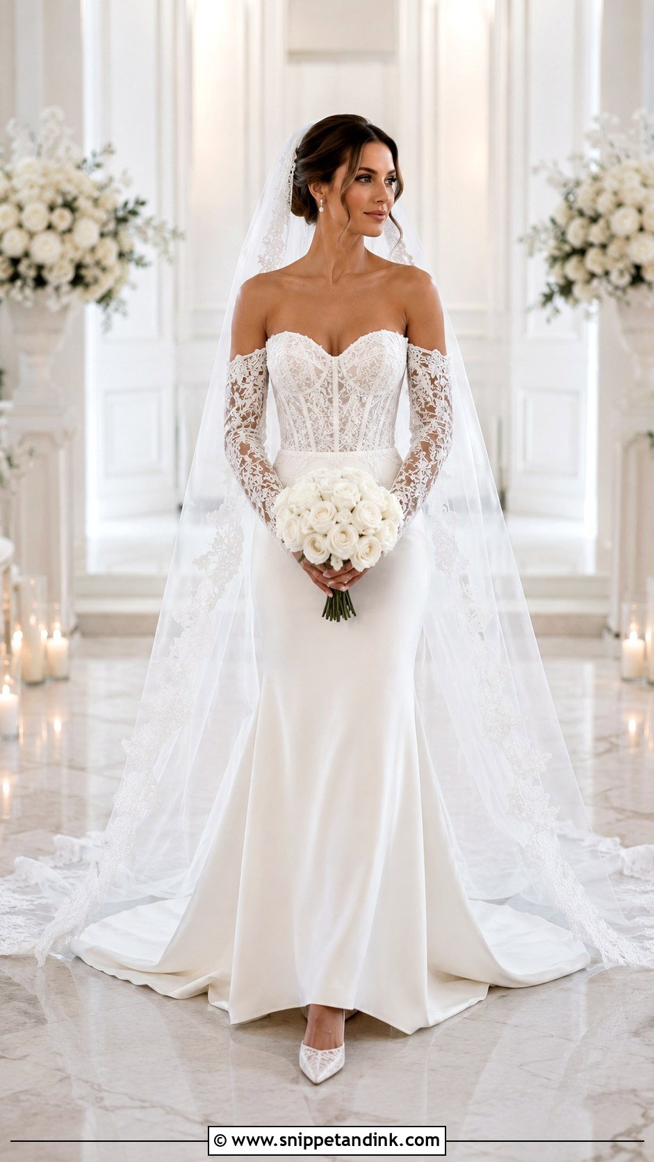 Casablanca Bridal Gown With Detachable Sleeves - Snippet and Ink - 20 Casablanca Bridal Ideas