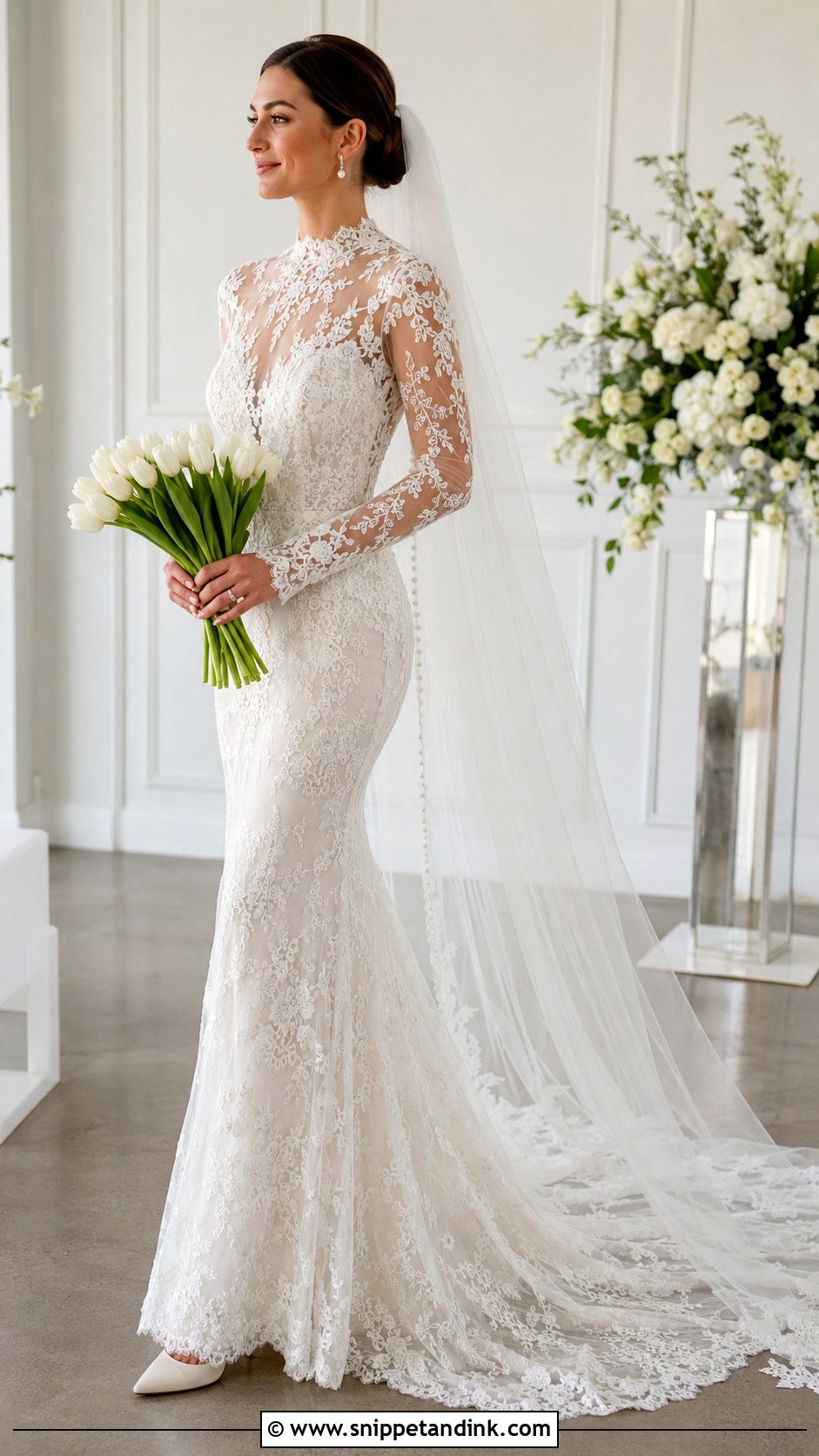 Casablanca Bridal High Neck Lace Gown - Snippet and Ink - 20 Casablanca Bridal Ideas