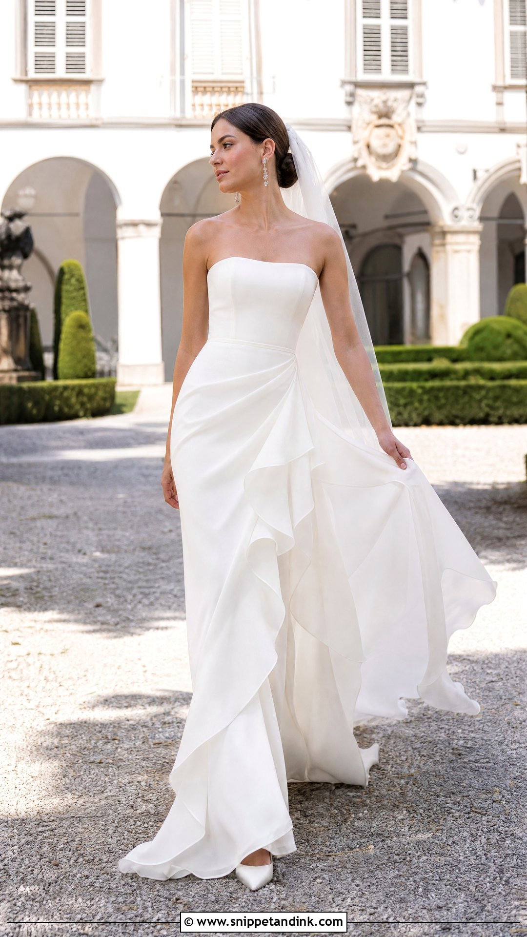 Cascading Ruffle Bridal Gown - Snippet and Ink - 20 Ruffle Bridal Gown Ideas