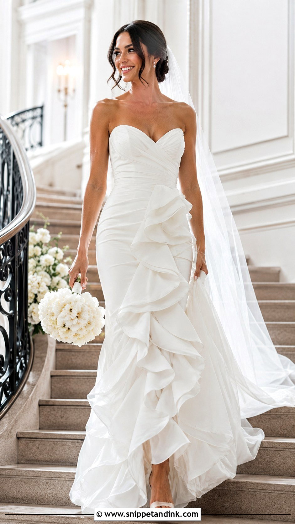 Cascading Ruffle Wedding Dress - Snippet and Ink - 25 Ruffle Wedding Dress Ideas
