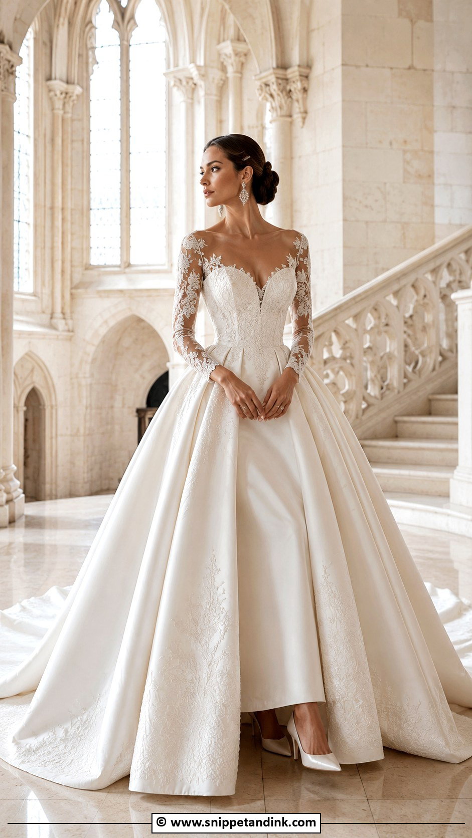 Castle Wedding Dress - Snippet and Ink - 30 Fairy Tale Wedding Dress Ideas