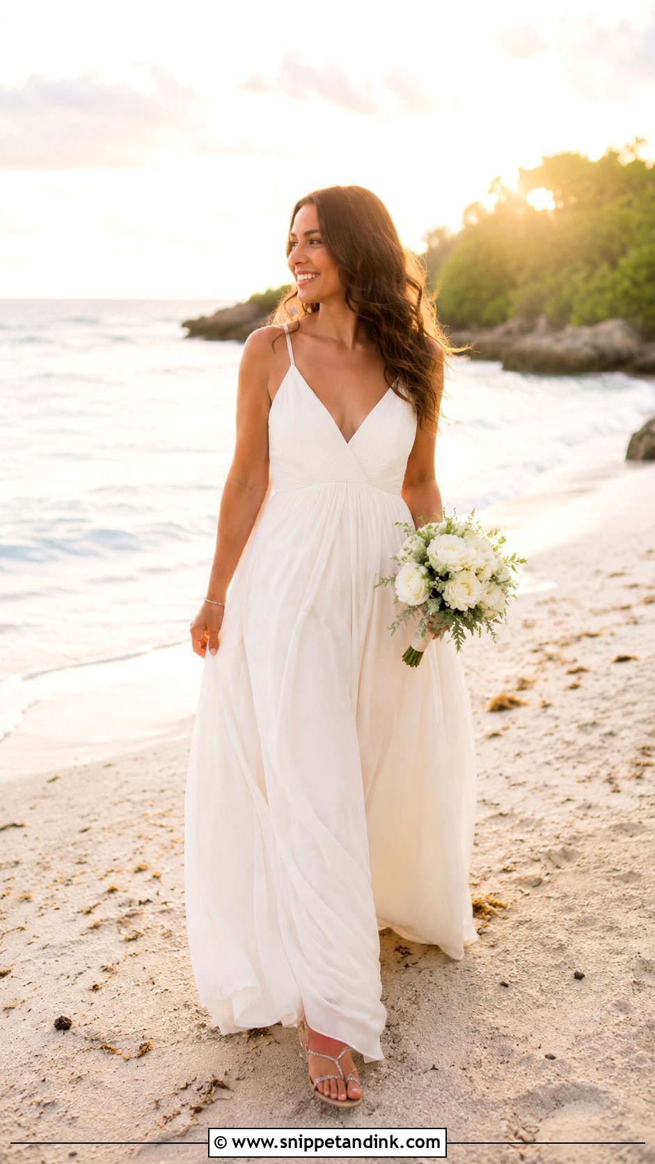 Casual Beach Wedding Dress With Chiffon A Line - Snippet and Ink - 25 Casual Beach Wedding Dresses
