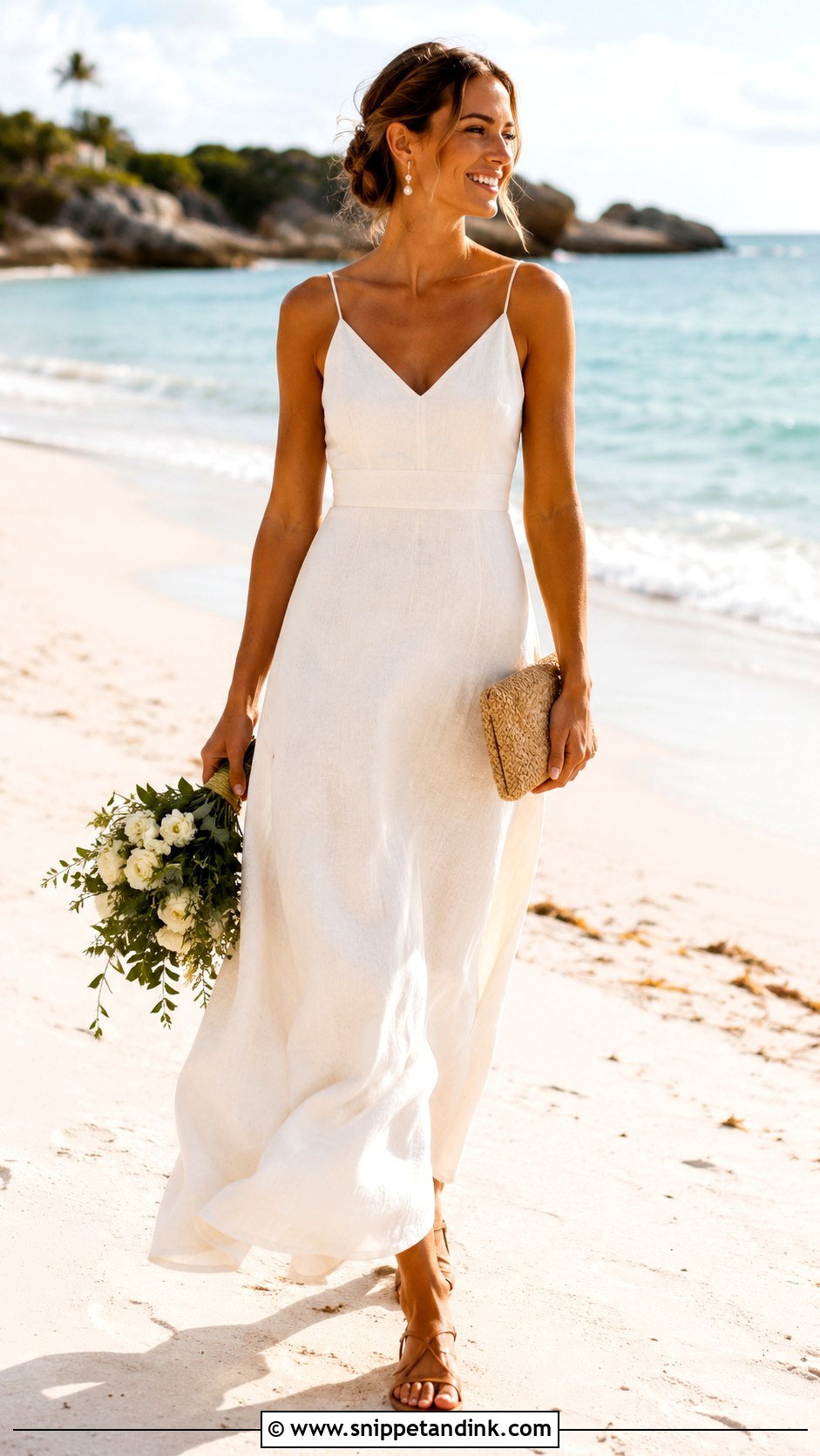 Casual Beach Wedding Dress With Linen Maxi - Snippet and Ink - 25 Casual Beach Wedding Dresses