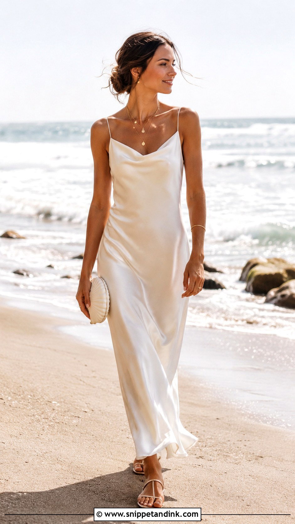Casual Beach Wedding Dress With Slip Dress - Snippet and Ink - 25 Casual Beach Wedding Dresses