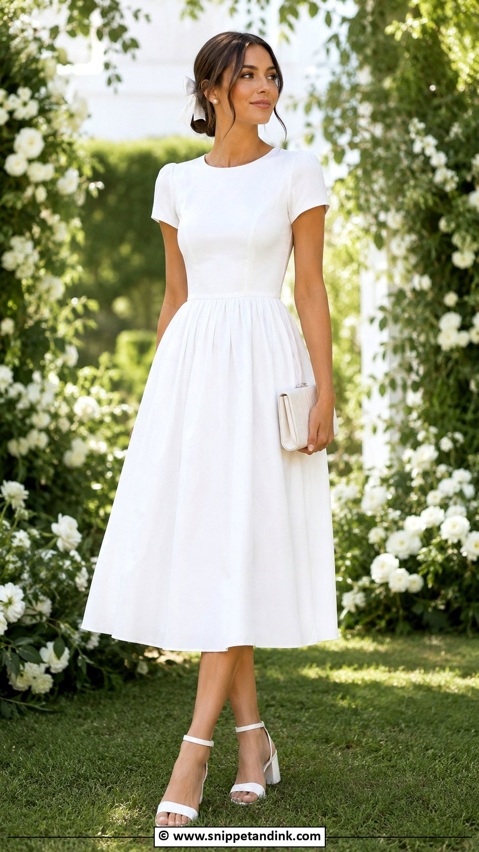 Casual Bridal Short Sleeve Dress Outfit - Snippet and Ink - 25 Casual Bridal Outfit Ideas